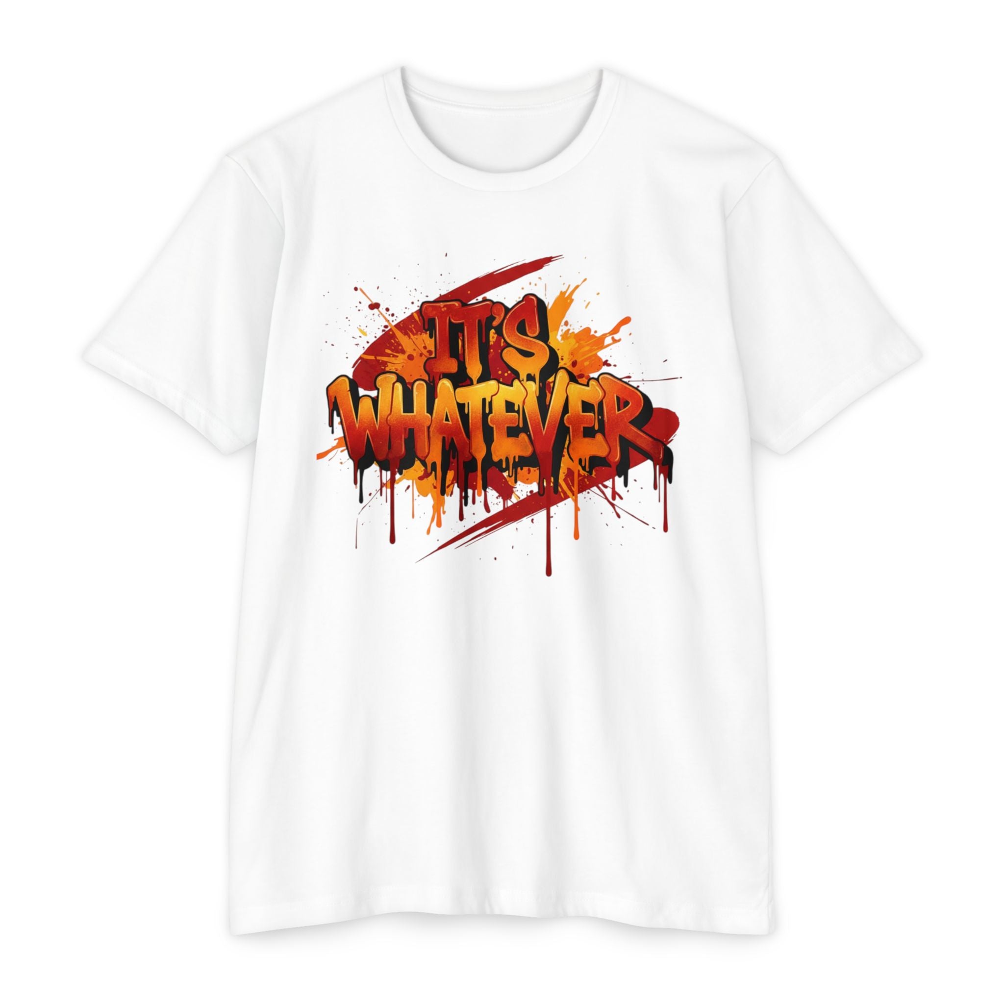 Neon Graffiti Paint Drip Tee — Streetwear Graphic T-Shirt