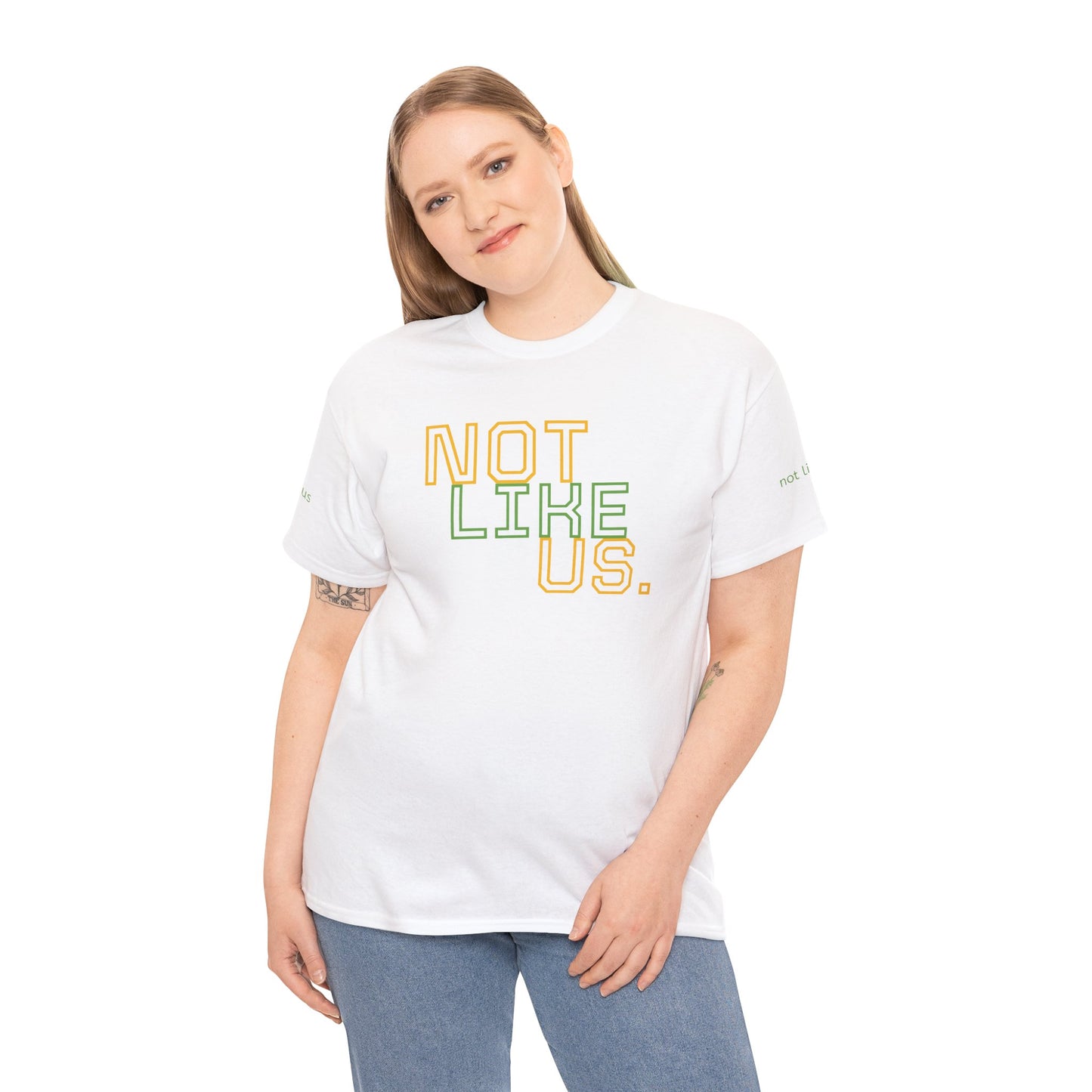 Unisex Heavy Cotton Tee - "NOT LIKE US" Statement Tee