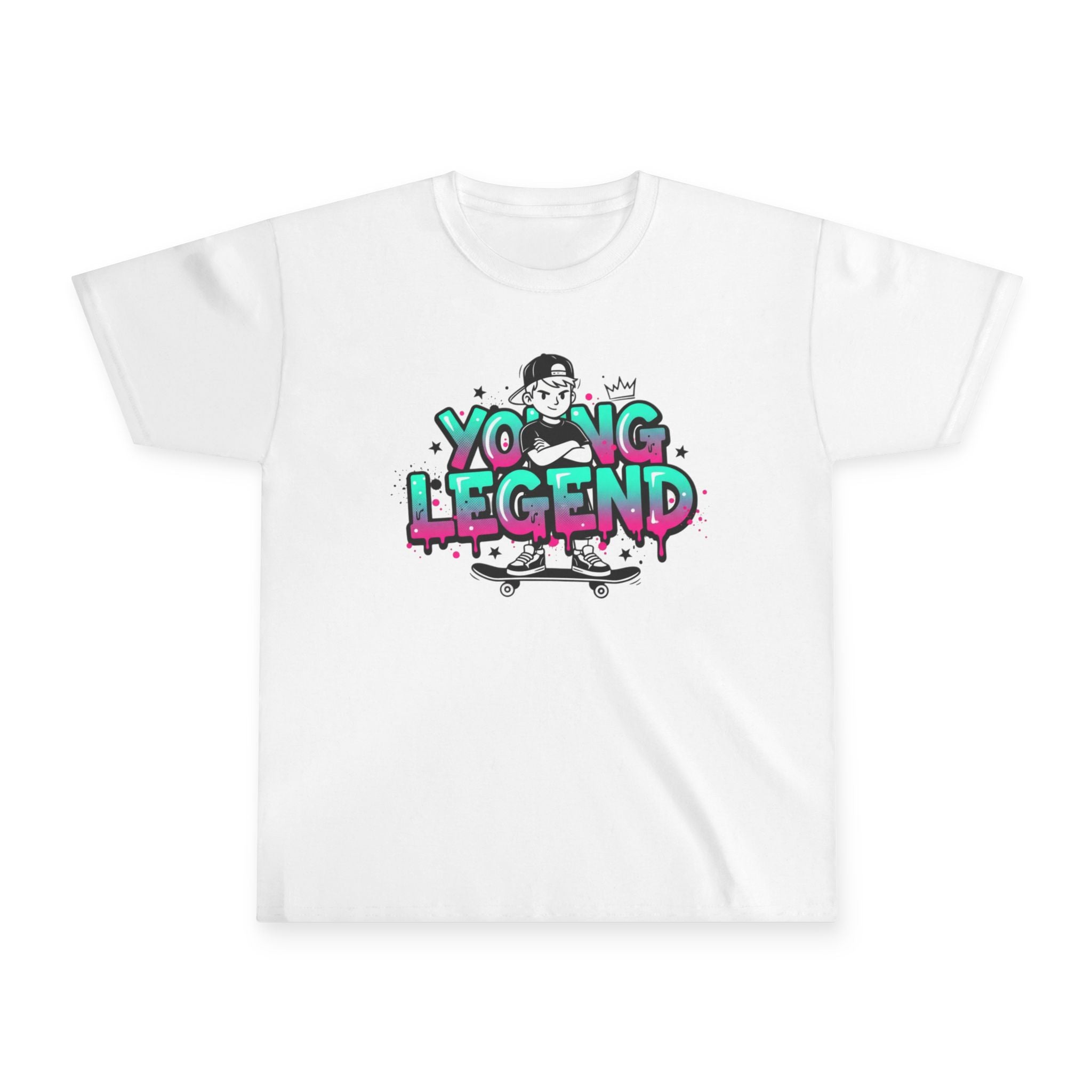 Youth Tee — "Young Legend" Skate Graphic Kids T-Shirt