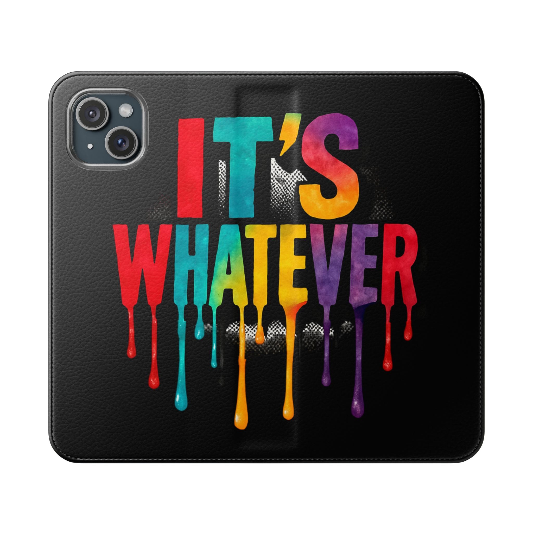 Rainbow Drip Flip Case