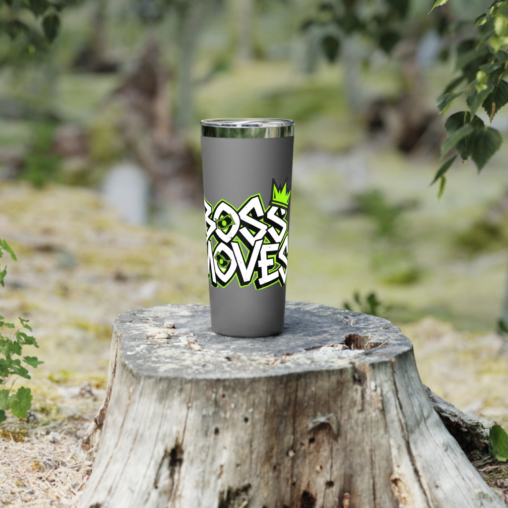 Boss Moves 22oz Insulated Tumbler — Matte Black Copper Vacuum Travel Cup