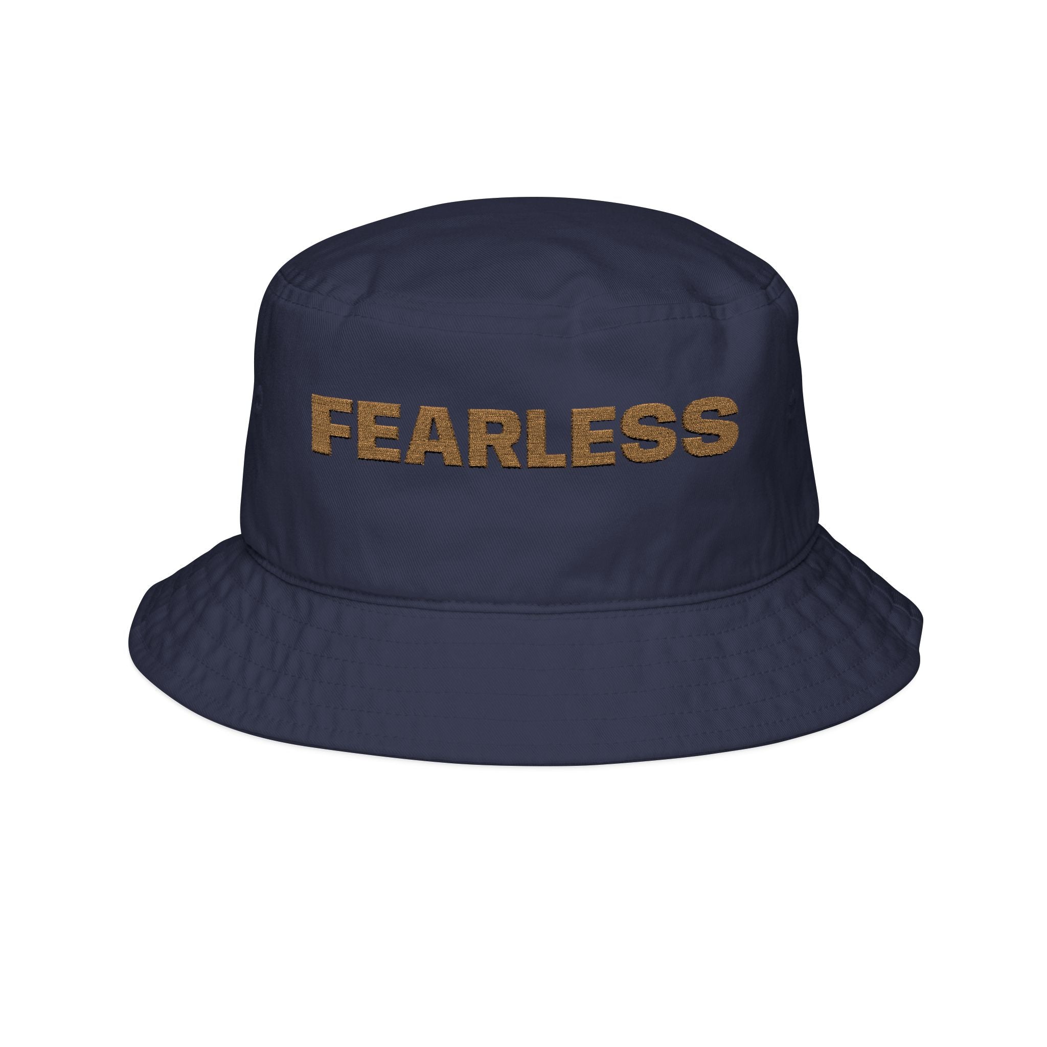 Fearless Bucket Hat - Leopard Print Embroidered Streetwear Sun Hat