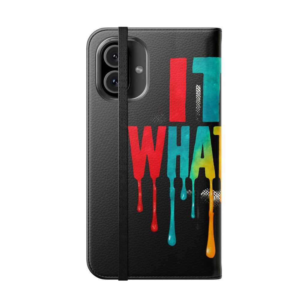 Rainbow Drip Flip Case