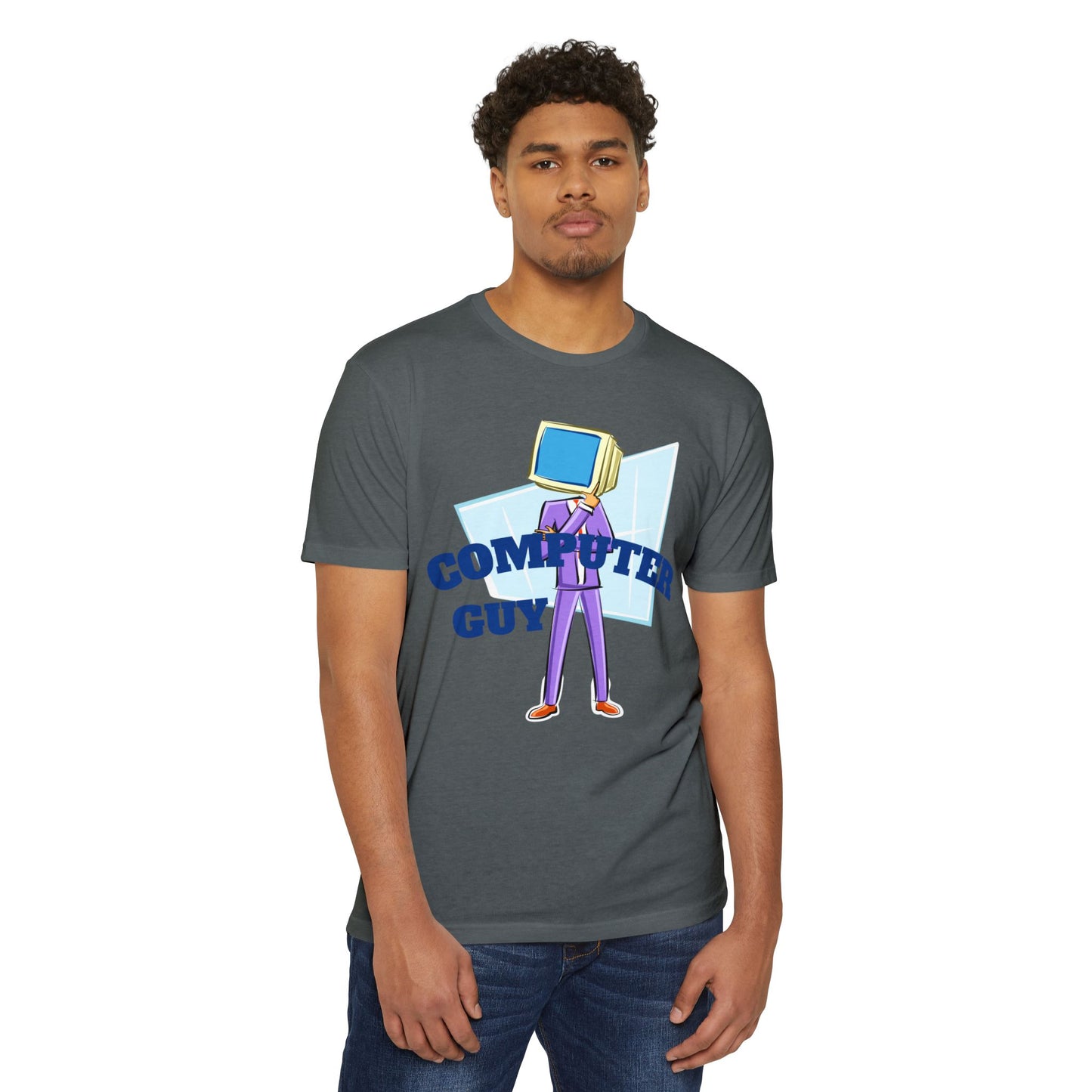 Computer Guy Graphic T-Shirt - Unisex Jersey Tee