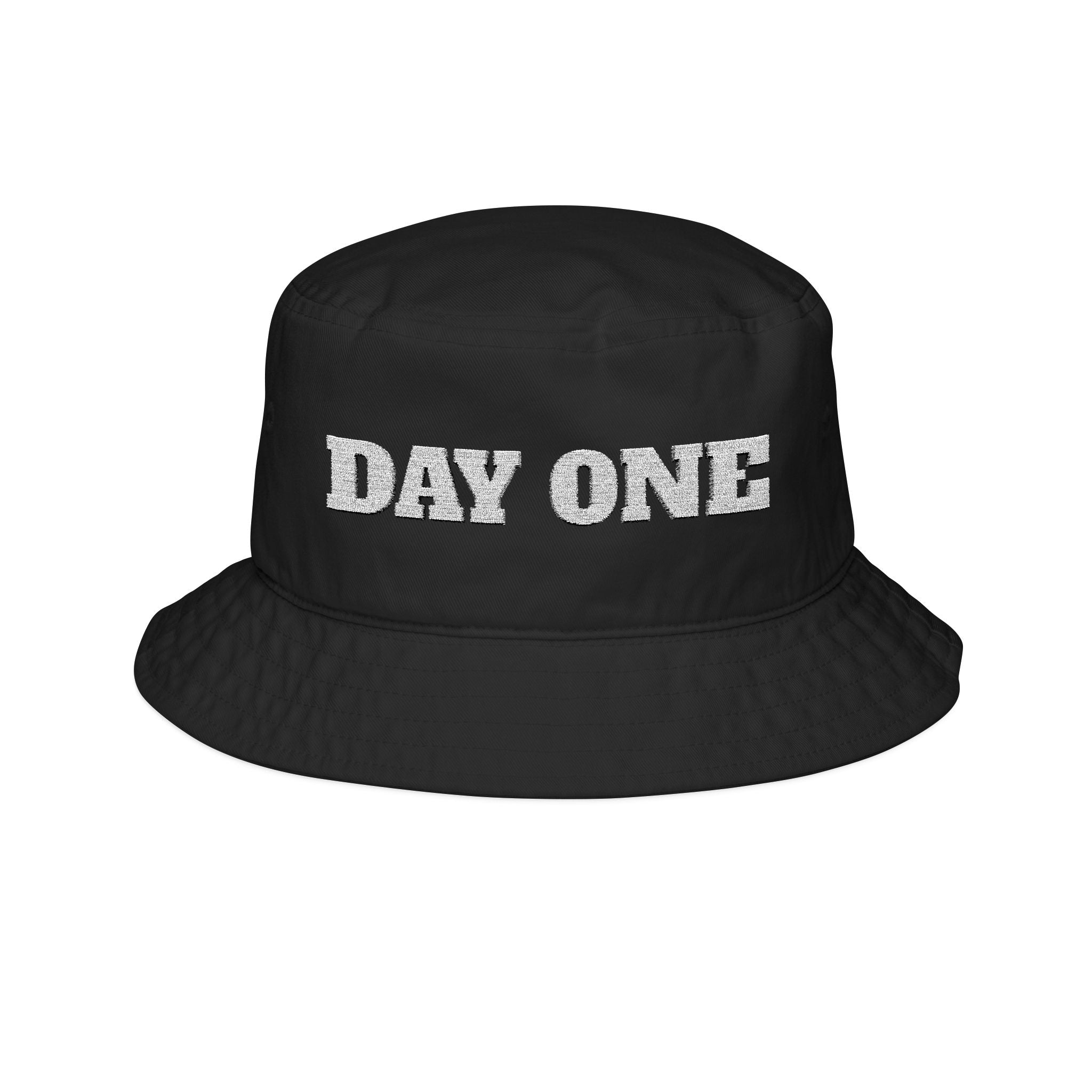 Day One Bucket Hat - Embroidered Streetwear Sun Hat