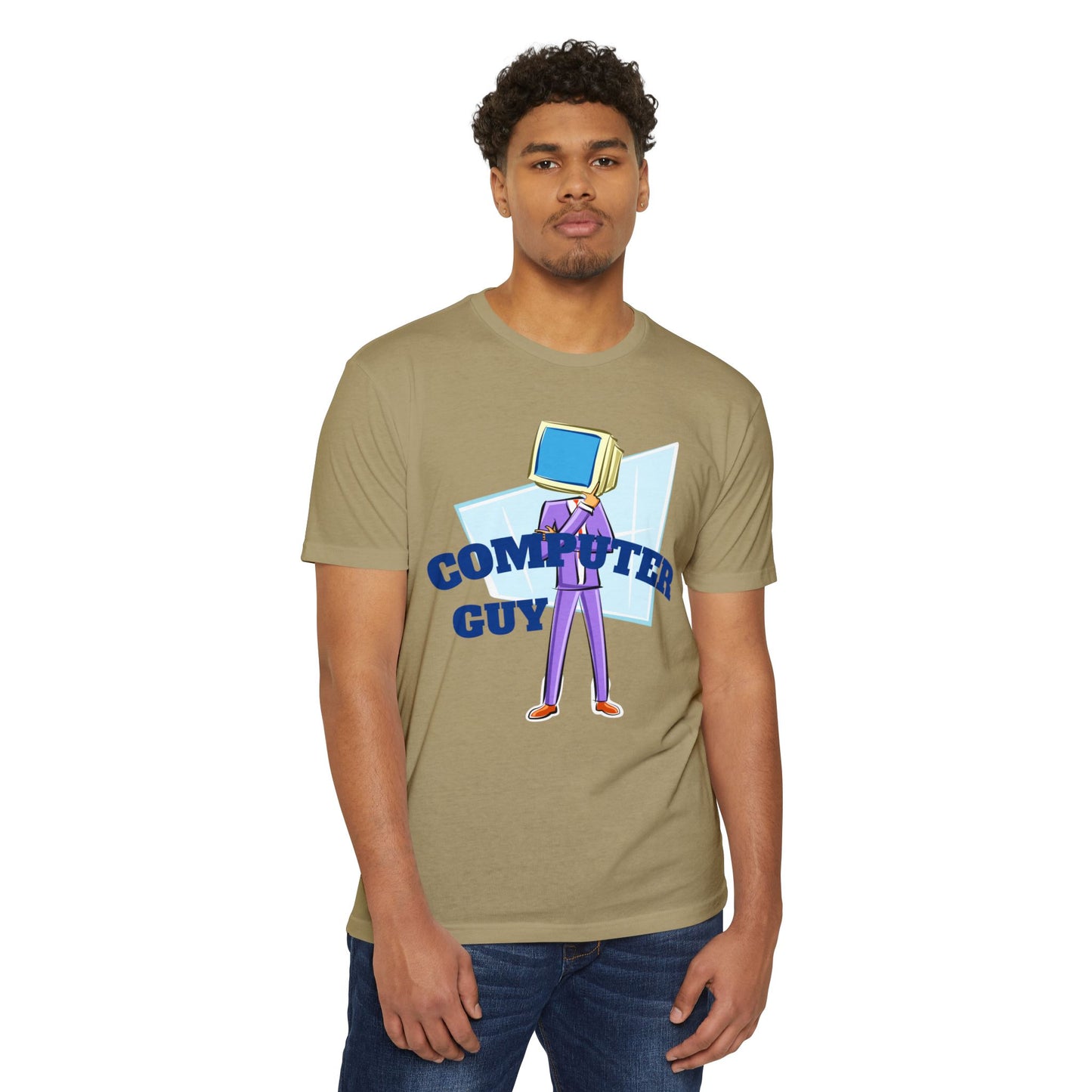 Computer Guy Graphic T-Shirt - Unisex Jersey Tee