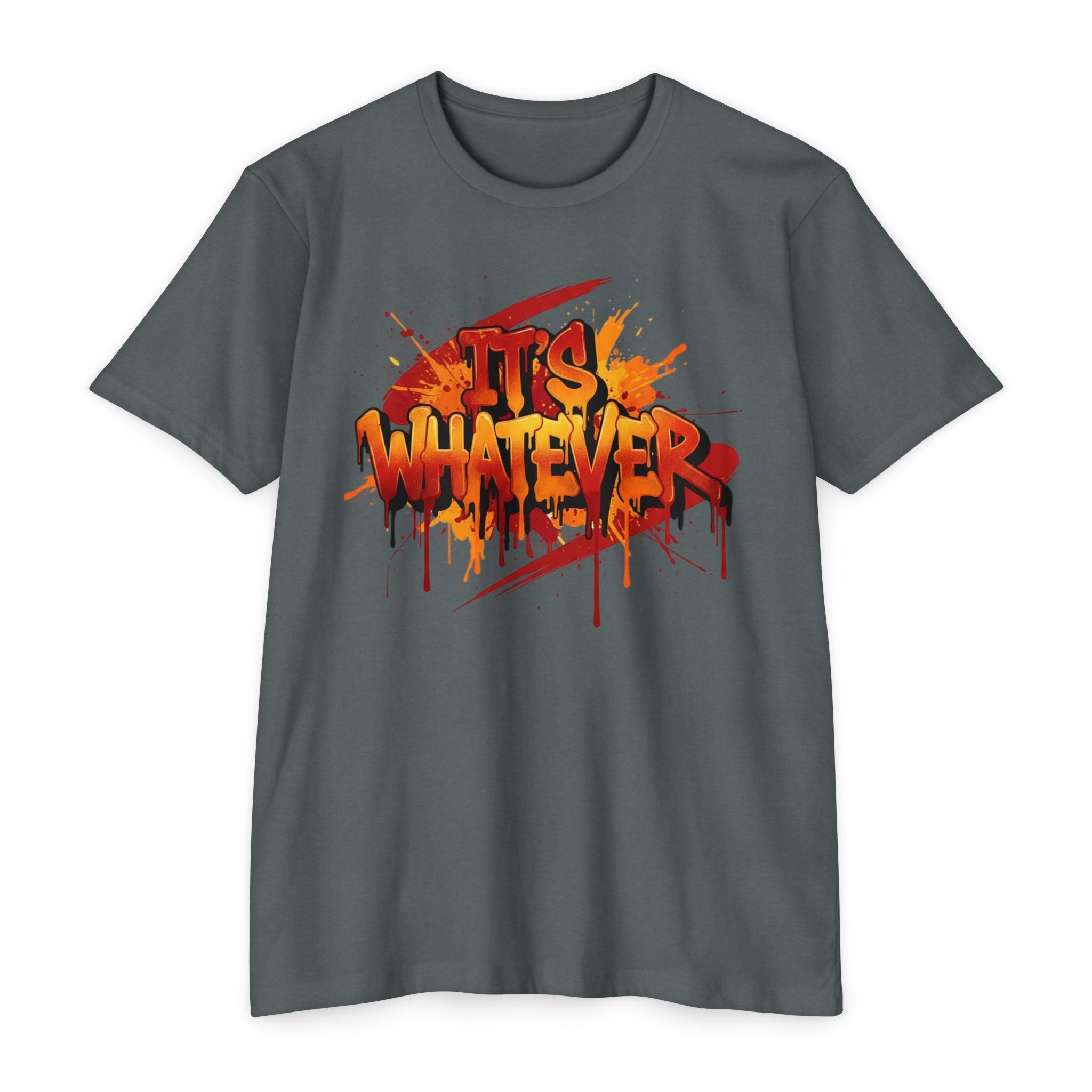 Neon Graffiti Paint Drip Tee — Streetwear Graphic T-Shirt