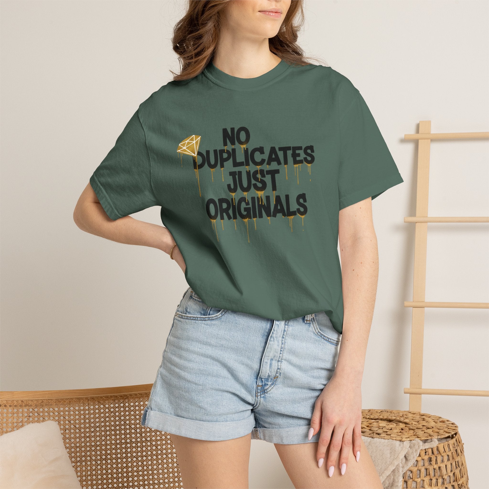 No Duplicates Just Originals T-Shirt — Bold Streetwear Graphic Tee
