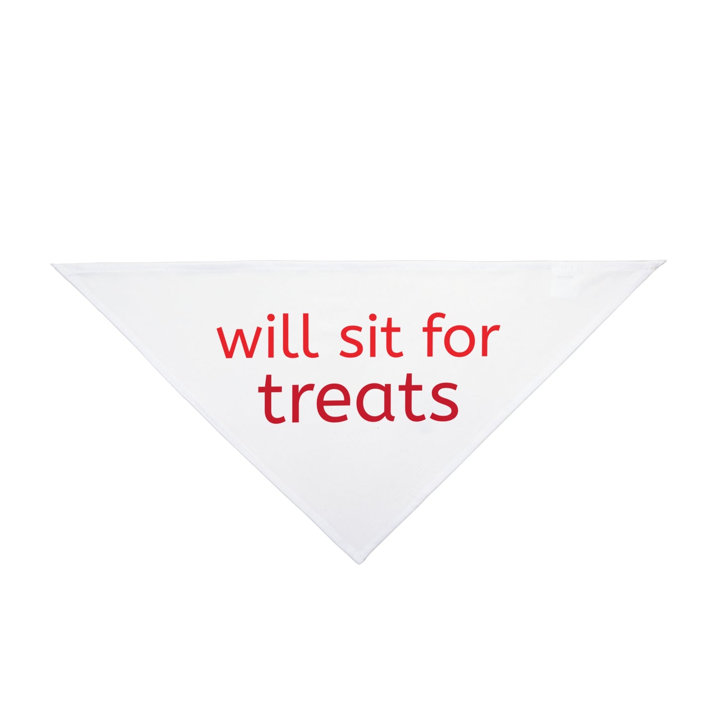 Cute Pet Bandana - "Will Sit for Treats" - Perfect for Dog Lovers and Pet Gifts