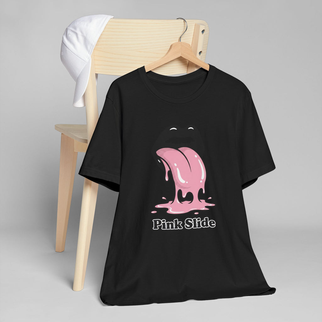 Pink Slide Graphic Tee - Retro Pop Streetwear T-Shirt