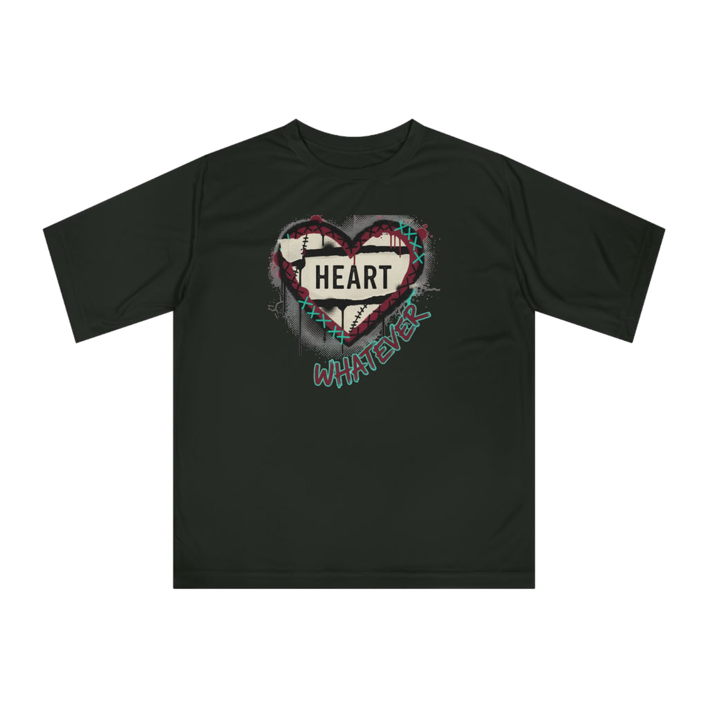 Heart Whatever Performance T-Shirt — Edgy Grunge Graphic Tee