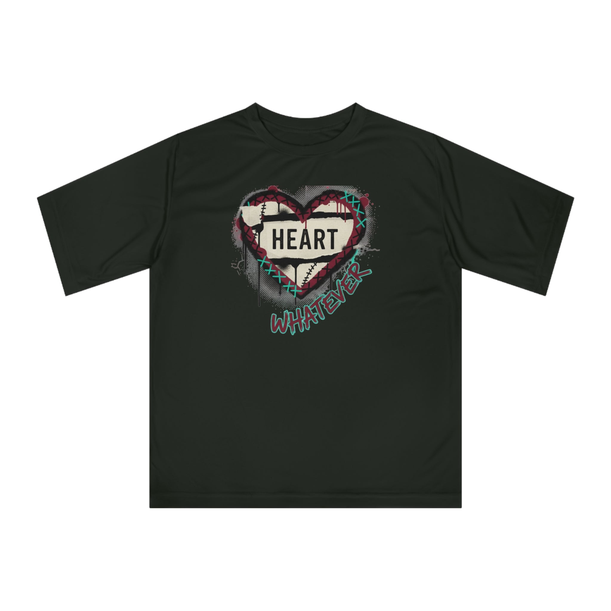 Heart Whatever Performance T-Shirt — Edgy Grunge Graphic Tee