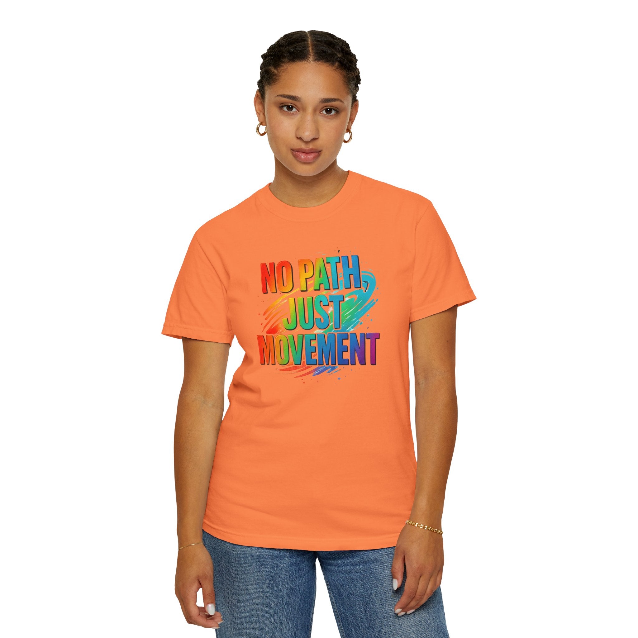 No Path Just Movement Rainbow Graphic T-Shirt