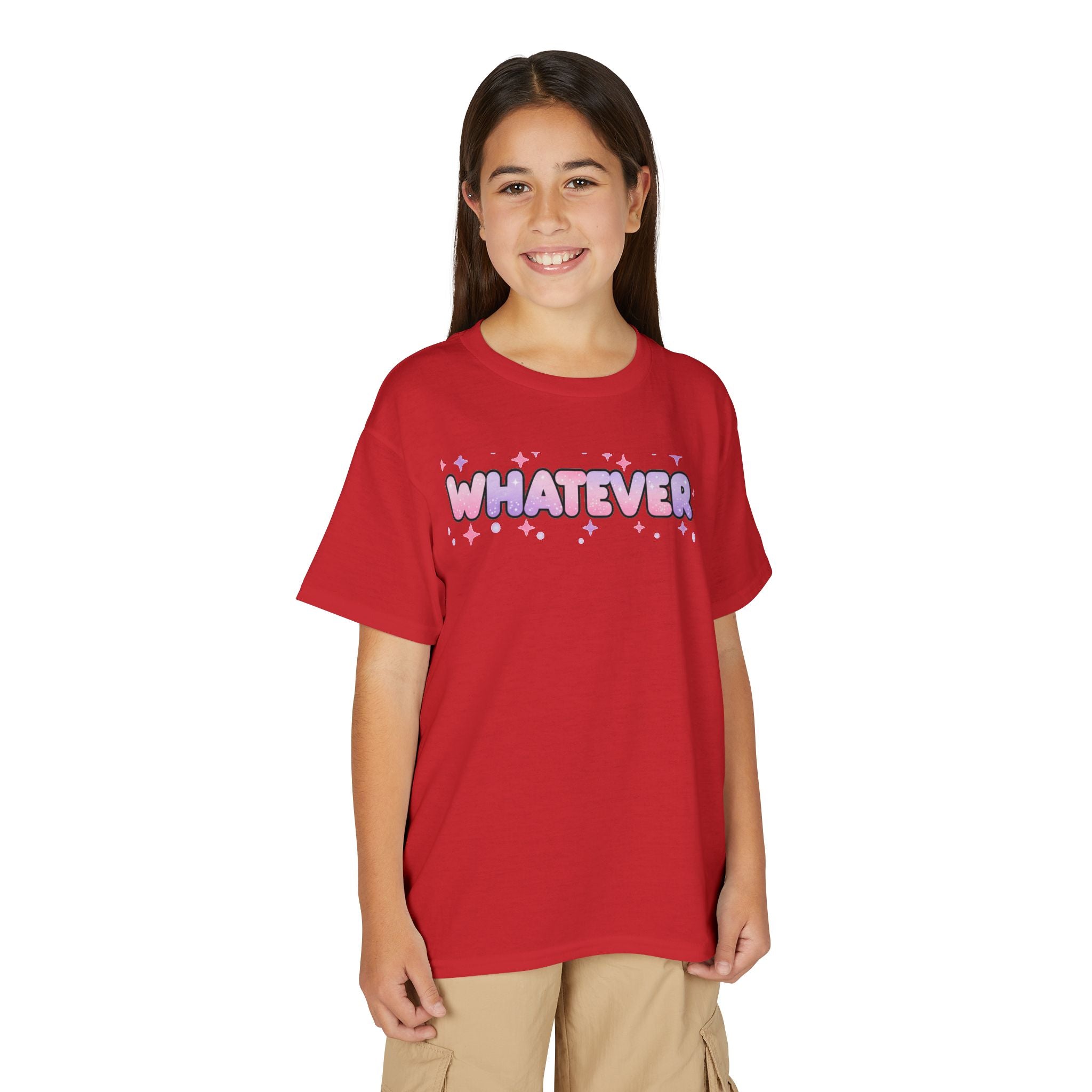 WHATEVER Pink Sparkle Youth Tee