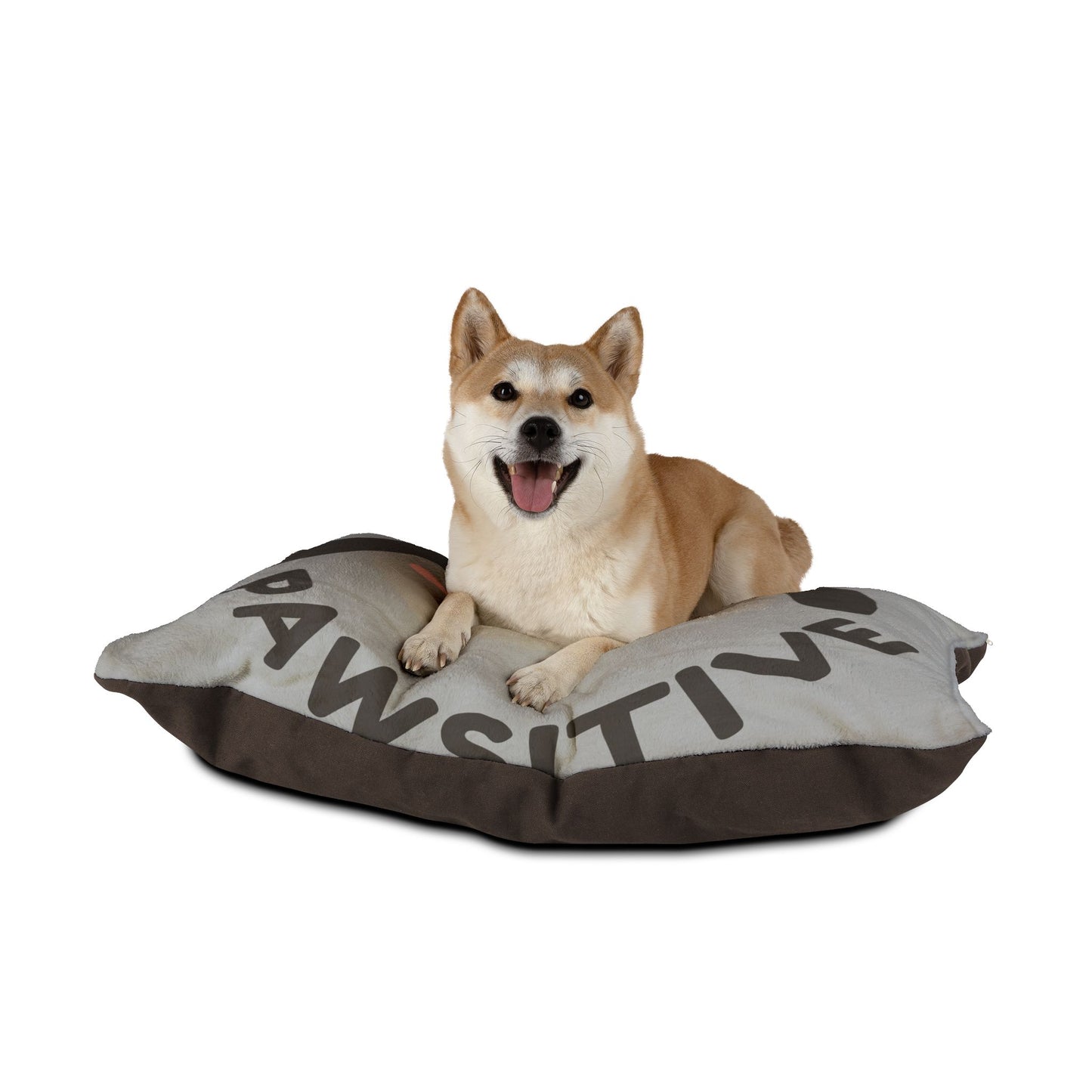 Stay Pawsitive Pet Bed - Cozy Dog Bed with Playful Puppy Design