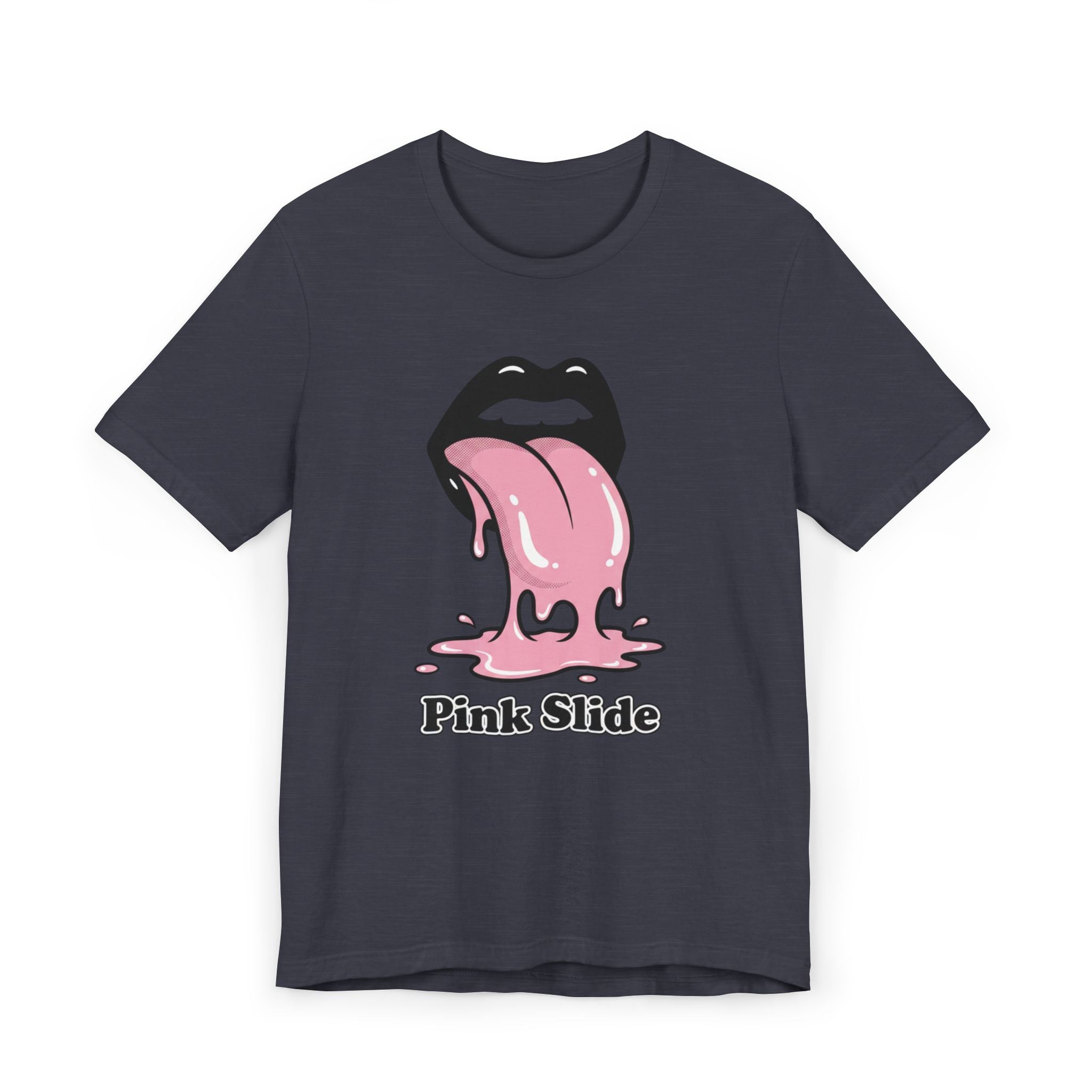 Pink Slide Graphic Tee - Retro Pop Streetwear T-Shirt