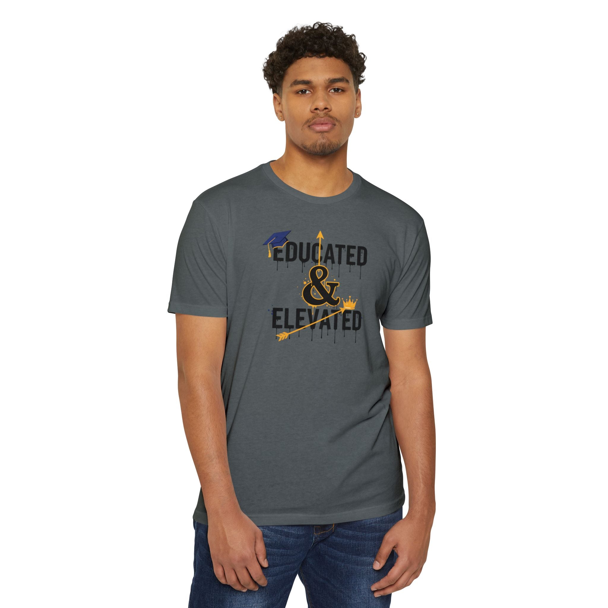 Educated & Elevated Graduation T-Shirt — Achievement Graphic Tee