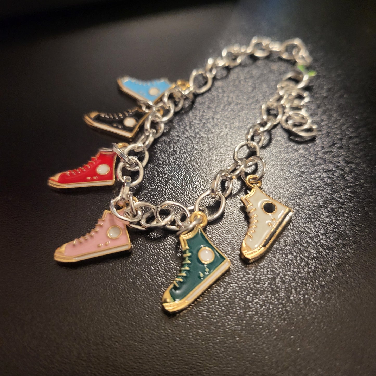 COLORFUL SNEAKERS BRACELET AND NECKLACE AND EARRING SET