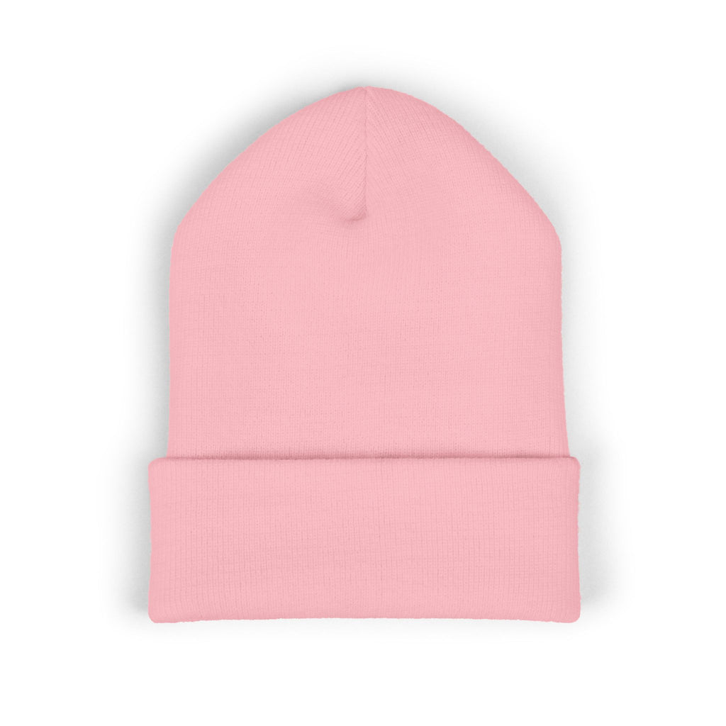 Embroidered 'It's Whatever' Beanie — Blue Butterfly Cuffed Knit Hat