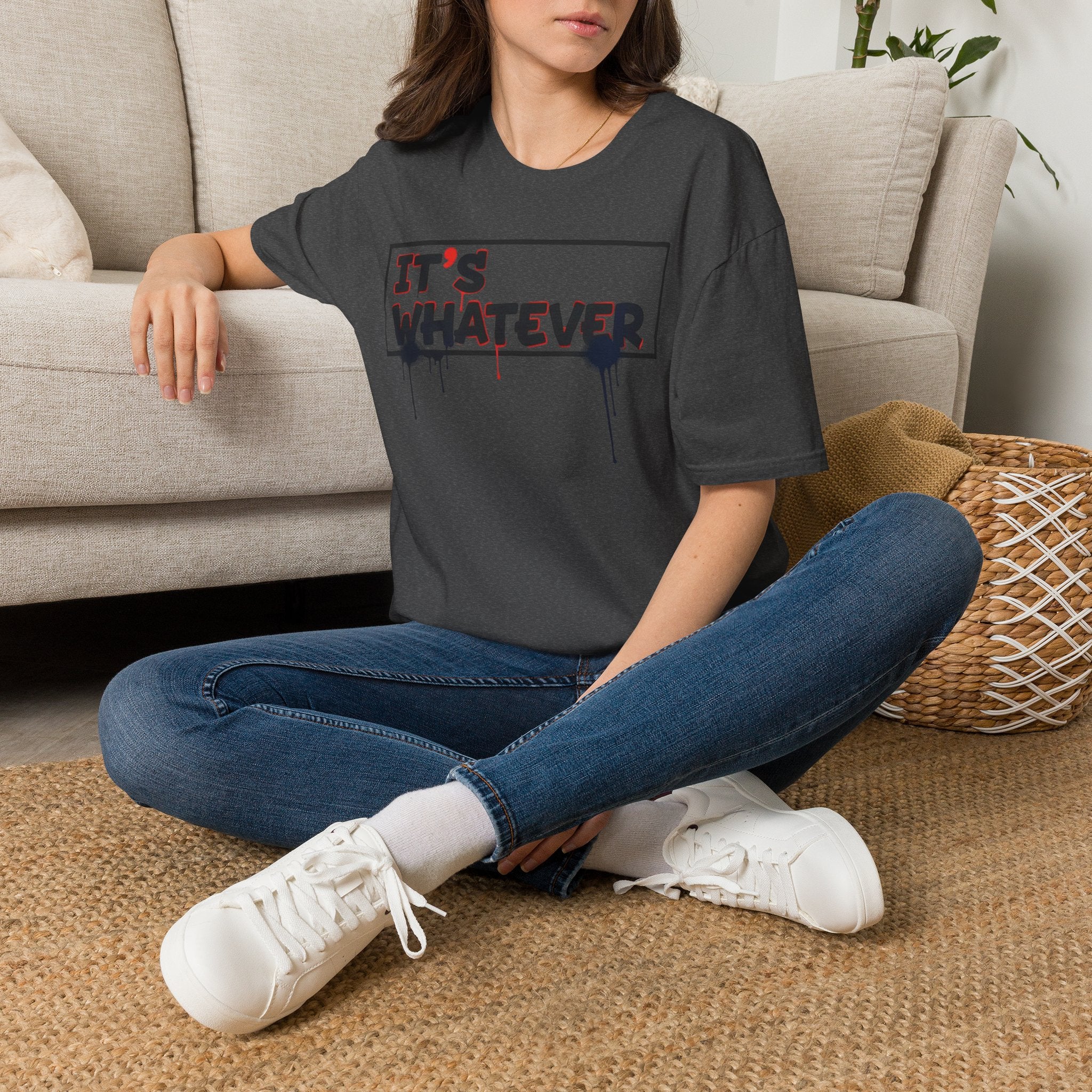 IT'S WHATEVER Drip Graffiti Graphic Tee