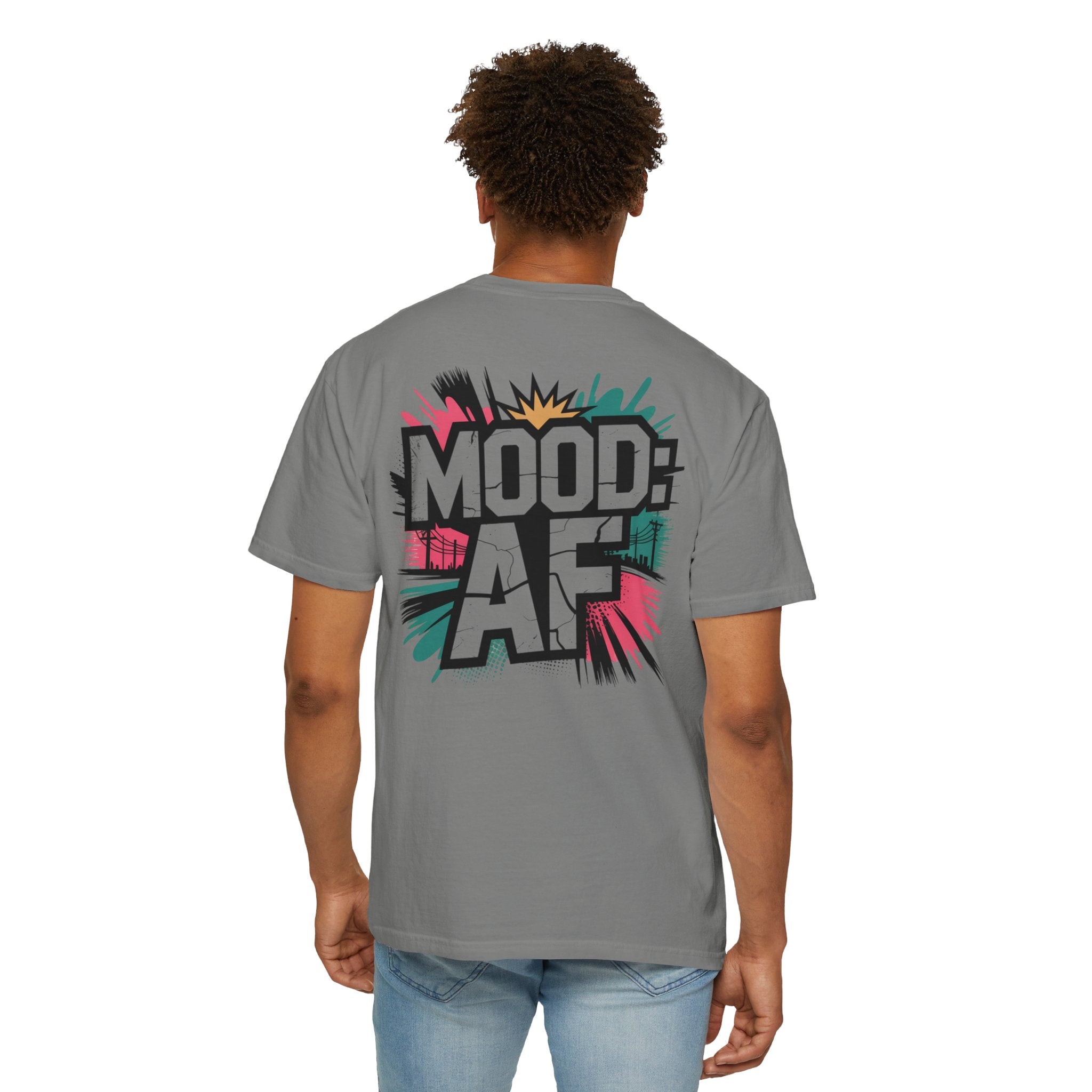 MOOD AF Graphic Tee — Bold Retro Pop-Art Unisex T-Shirt