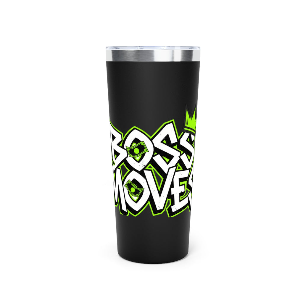 Boss Moves 22oz Insulated Tumbler — Matte Black Copper Vacuum Travel Cup