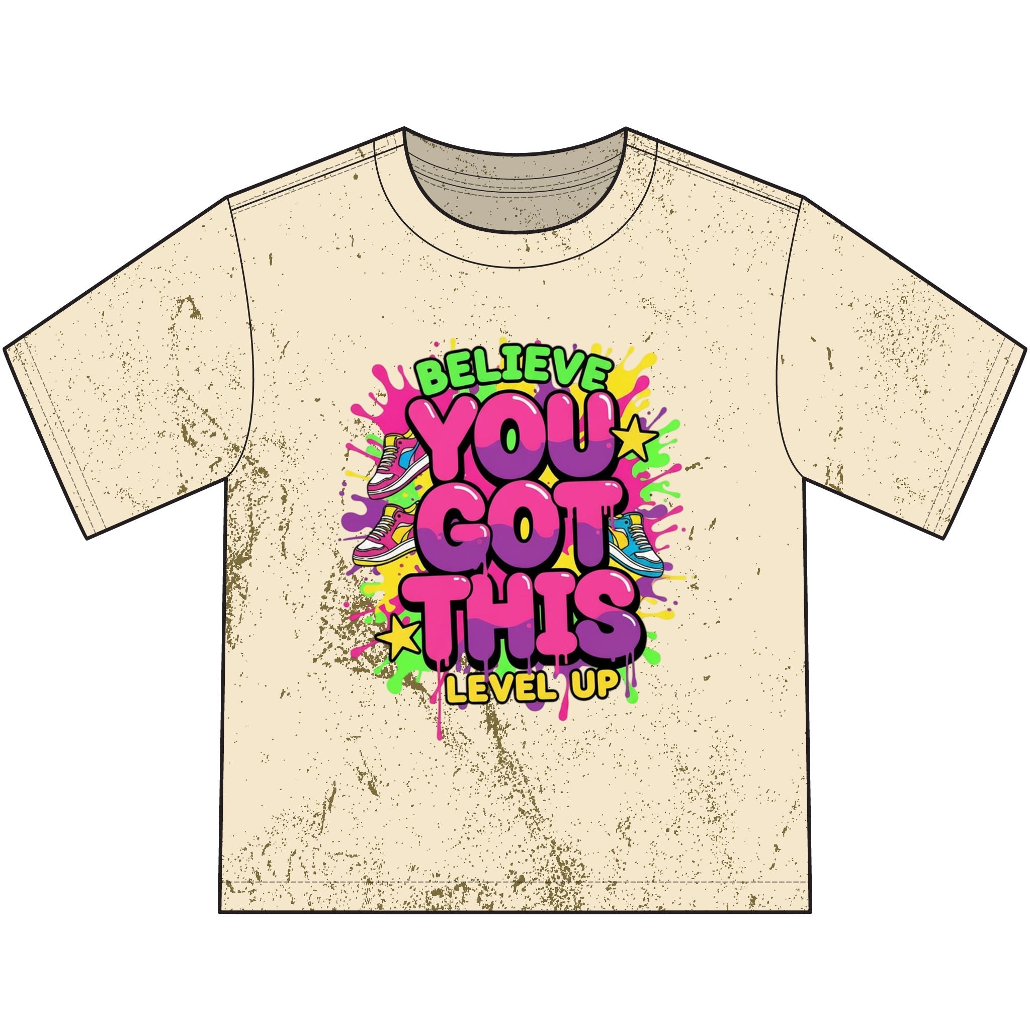 Believe You Got This Youth Tee — Color Blast Motivational Kids T-Shirt