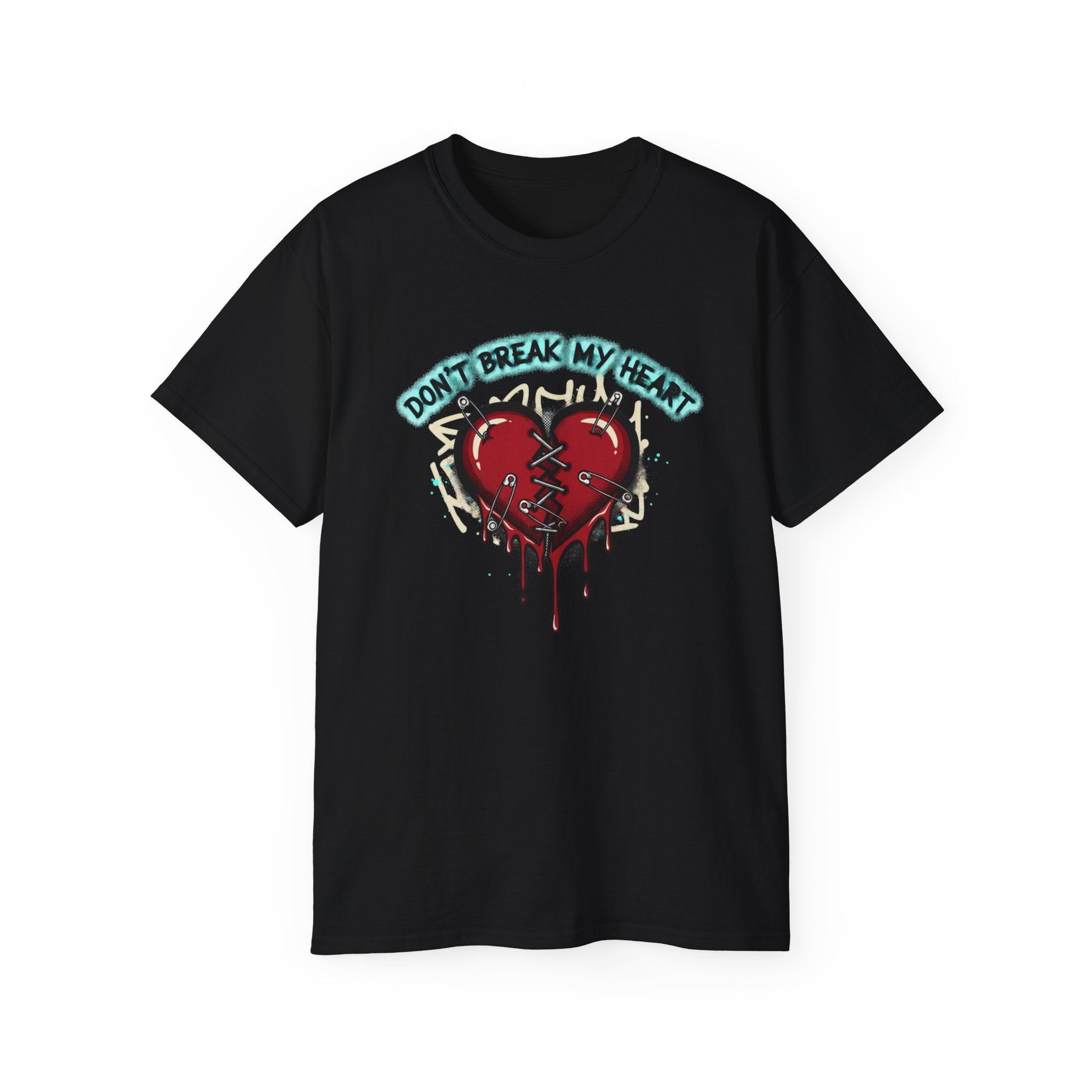 T-Shirt — "Don’t Break My Heart" Dripping Broken Heart Graphic Tee