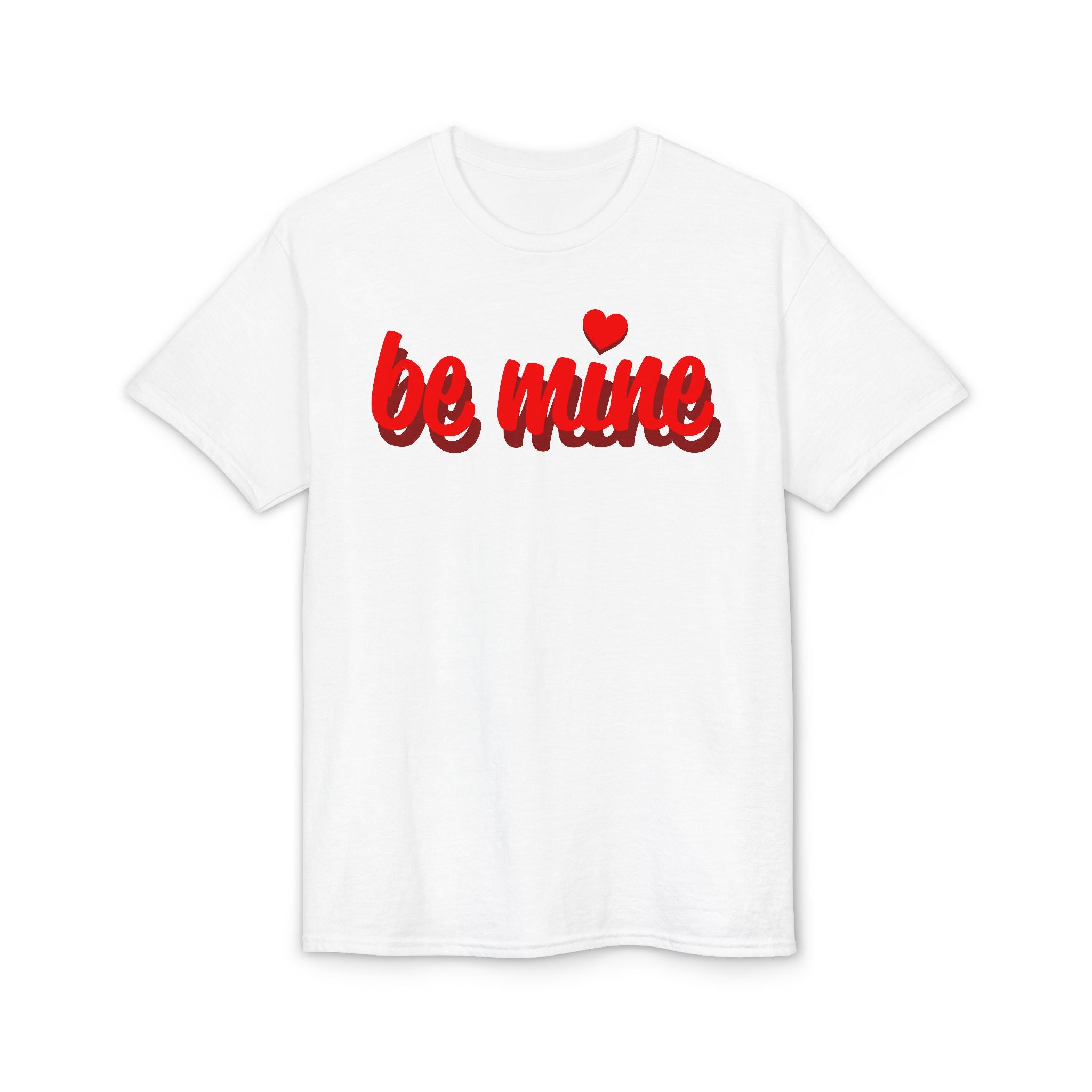 Be Mine Valentine T-Shirt — Red Script Heart Valentine's Day Tee