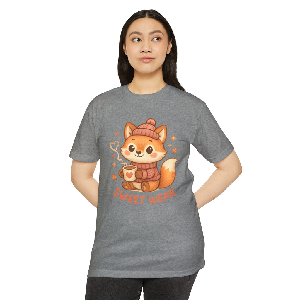 Cute Fox Tee — "Sweet Wear" Cozy Winter Graphic T-Shirt