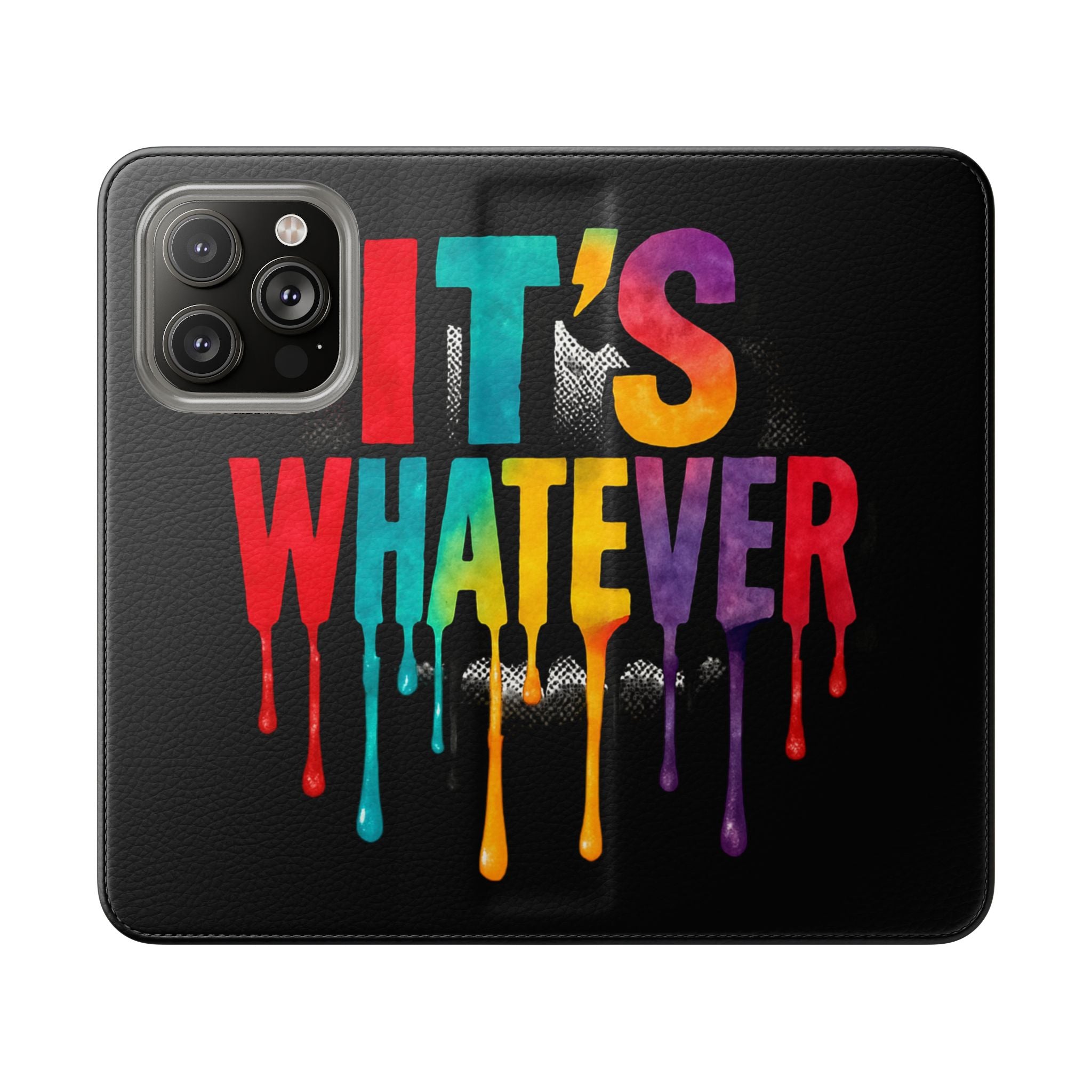 Rainbow Drip Flip Case