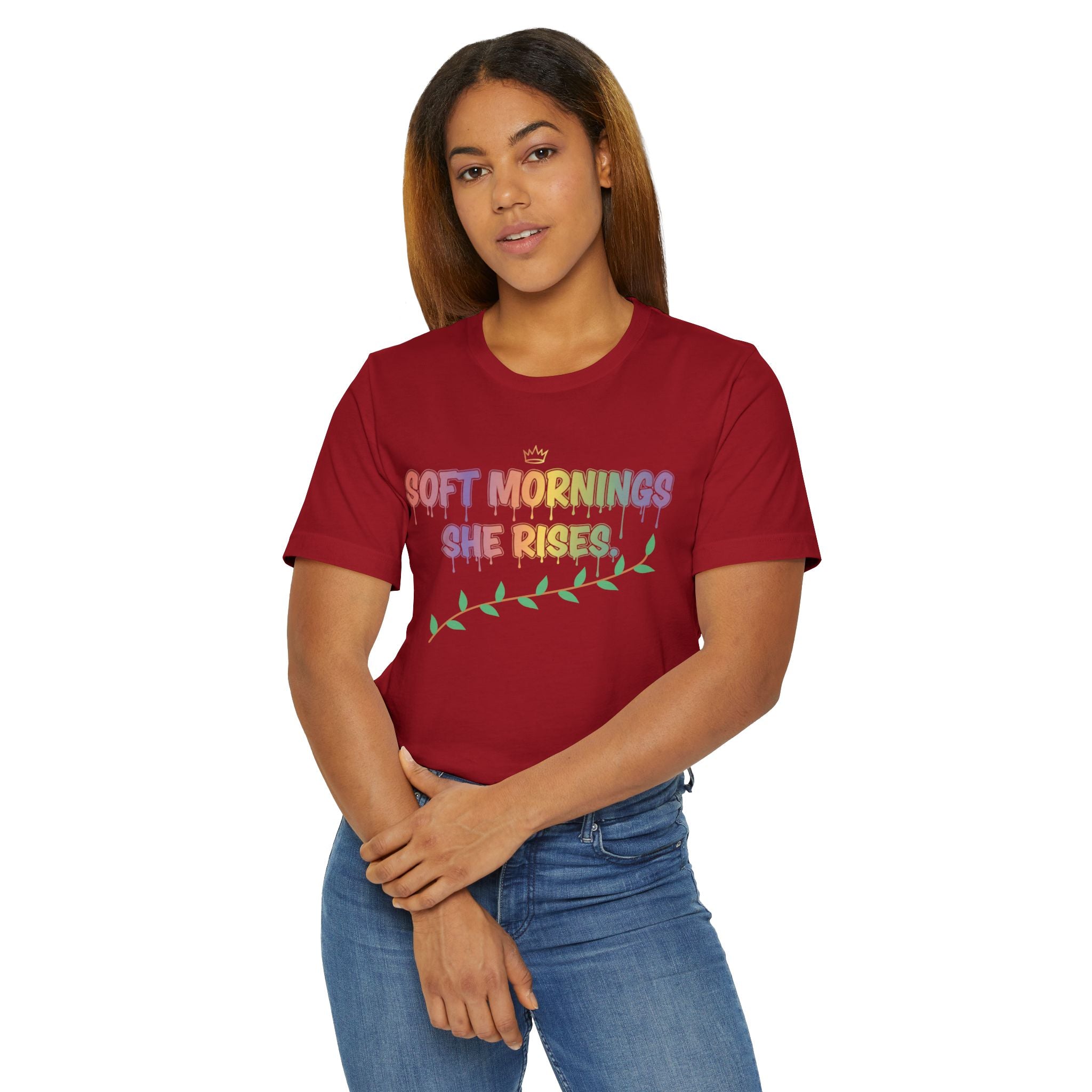 Soft Mornings. She Rises. — Women's Empowerment Tee