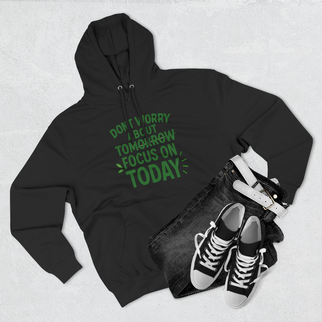 Motivational Fleece Hoodie - Three-Panel Design