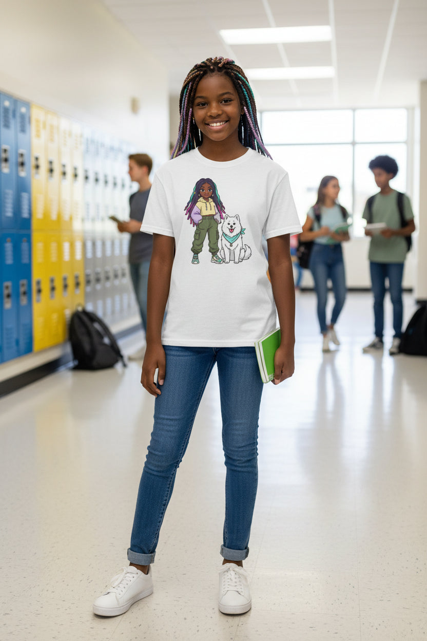 Colorful Girl Kids Tee