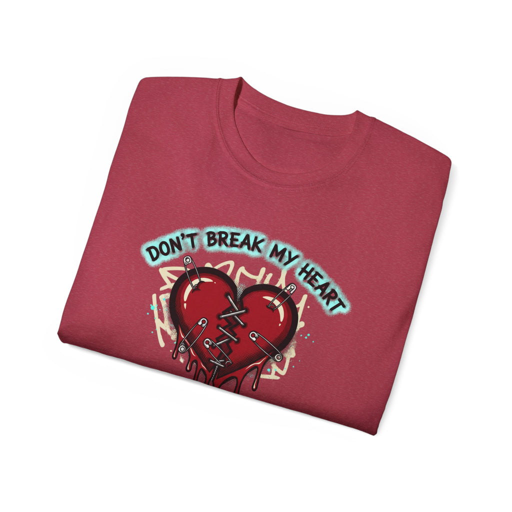 T-Shirt — "Don’t Break My Heart" Dripping Broken Heart Graphic Tee