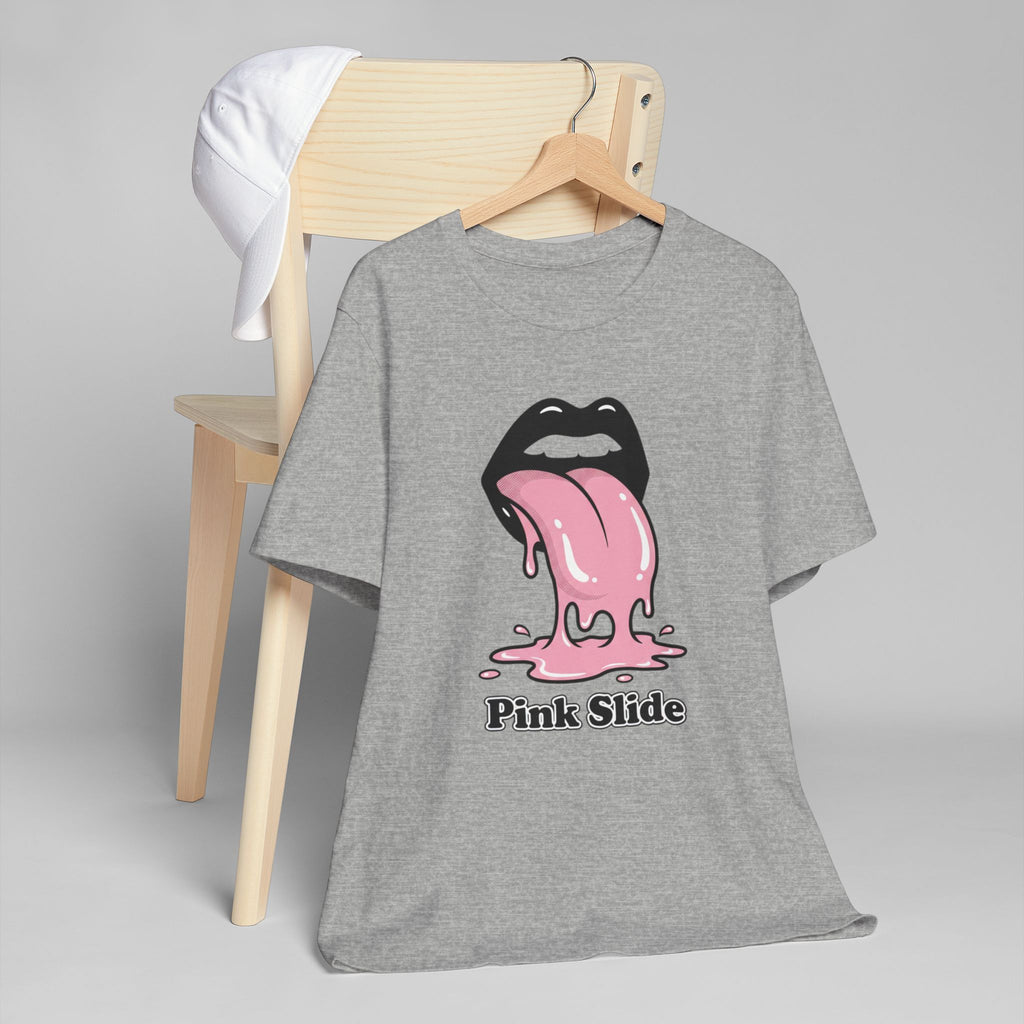 Pink Slide Graphic Tee - Retro Pop Streetwear T-Shirt