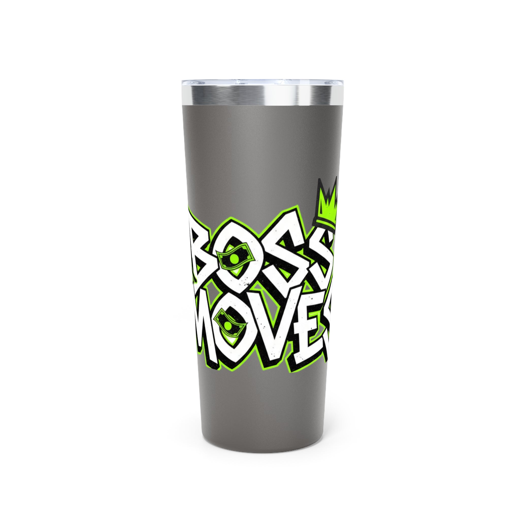 Boss Moves 22oz Insulated Tumbler — Matte Black Copper Vacuum Travel Cup