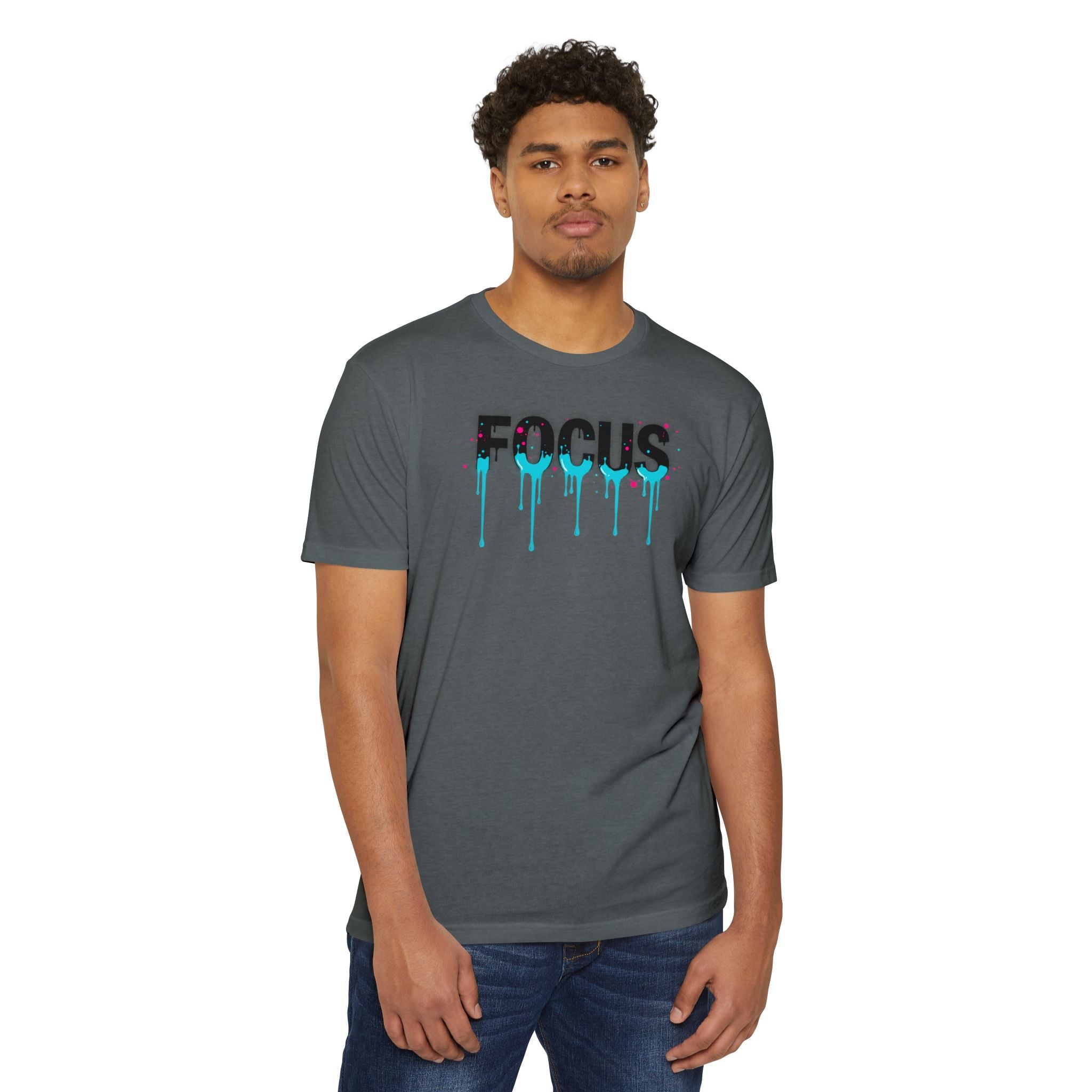 Focus Drip T-Shirt — Motivational Graffiti Graphic Tee