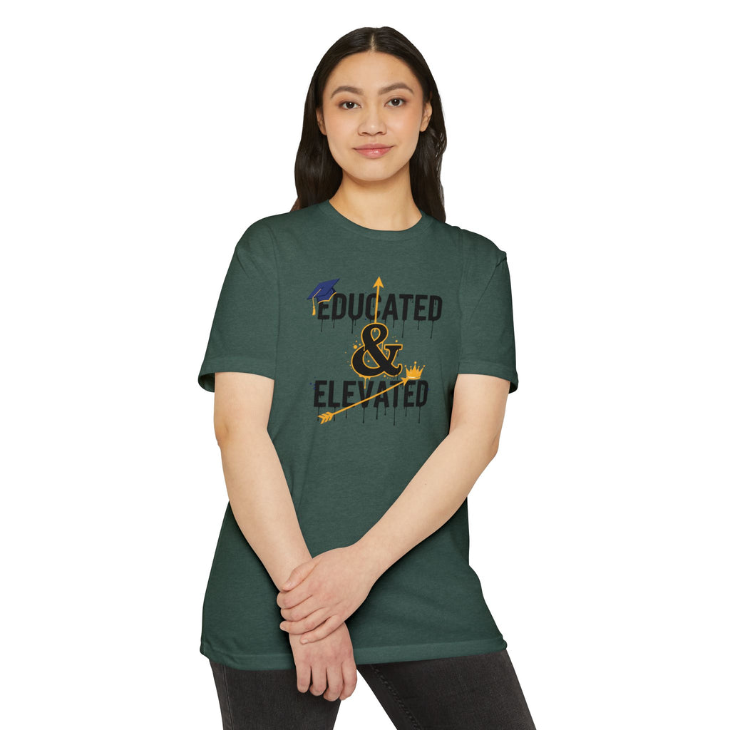 Educated & Elevated Graduation T-Shirt — Achievement Graphic Tee