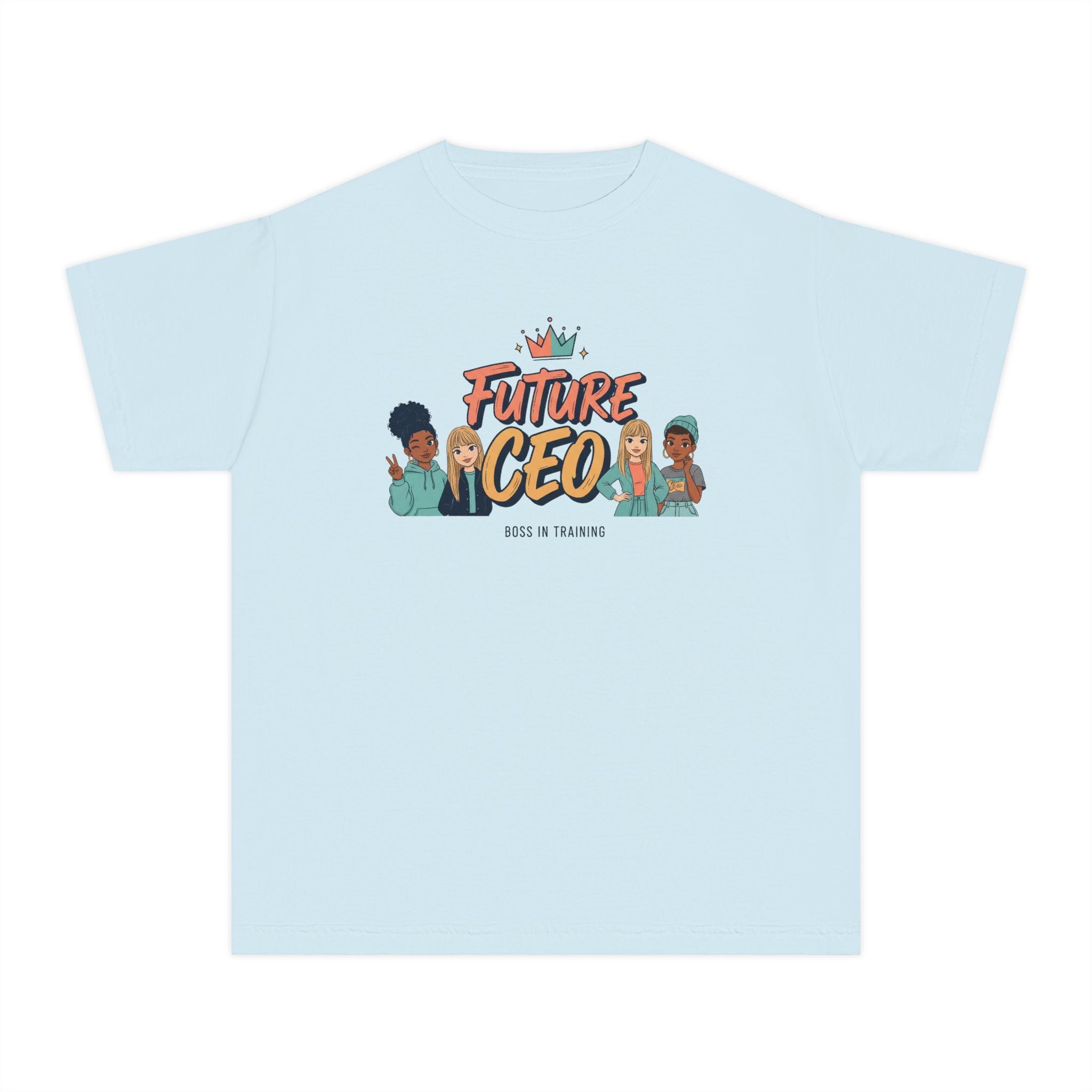 Youth Tee – “Future CEO” Kids Shirt with Diverse Leaders Graphic