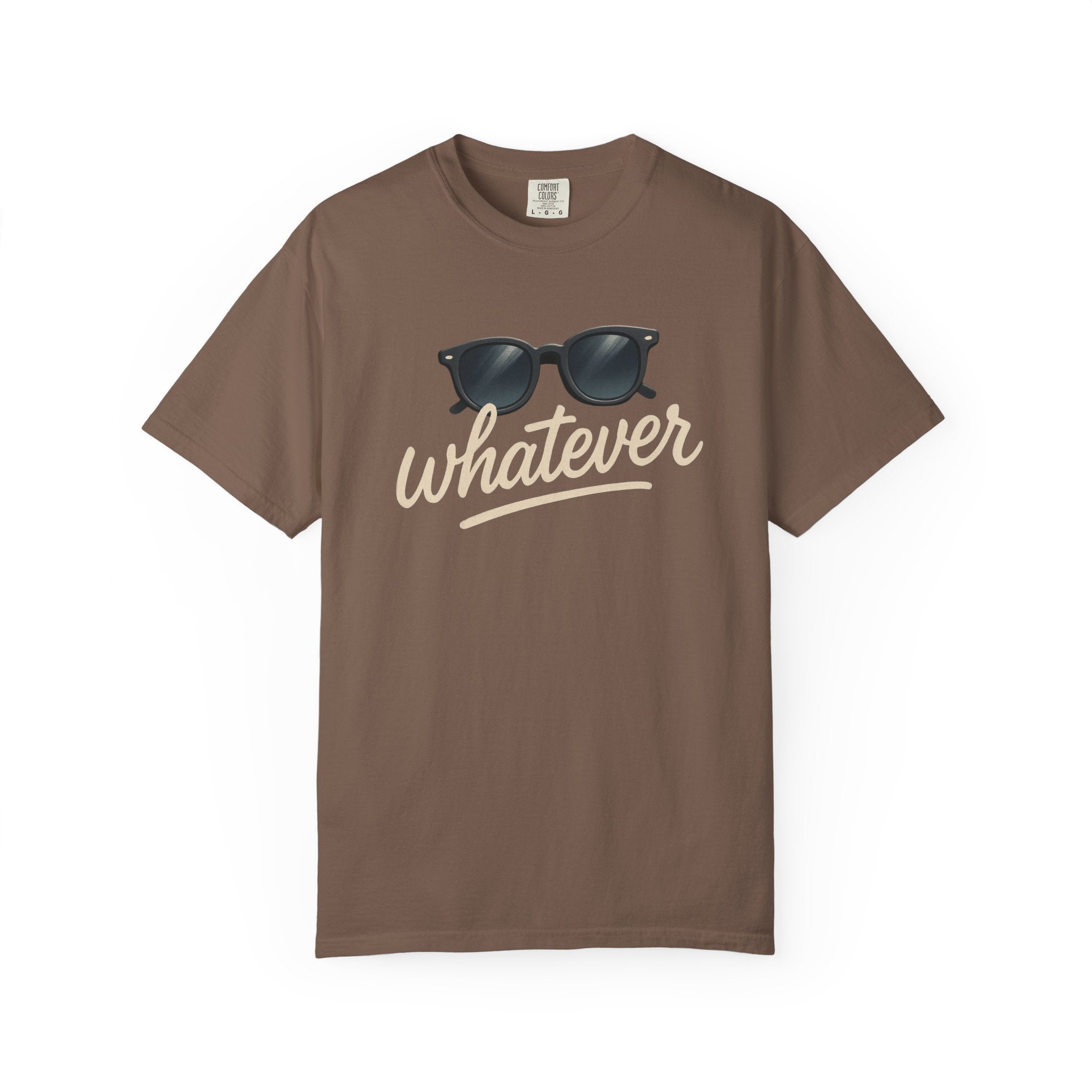 Whatever Sunglasses T-Shirt — Casual Graphic Tee with 'Whatever' Script