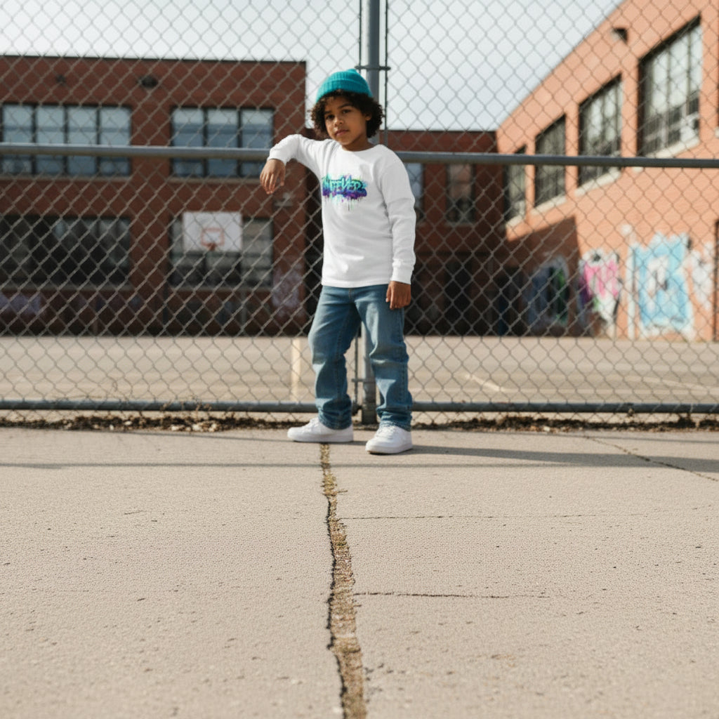 Youth Long Sleeve Tee — 'Whatever' Graffiti Streetwear