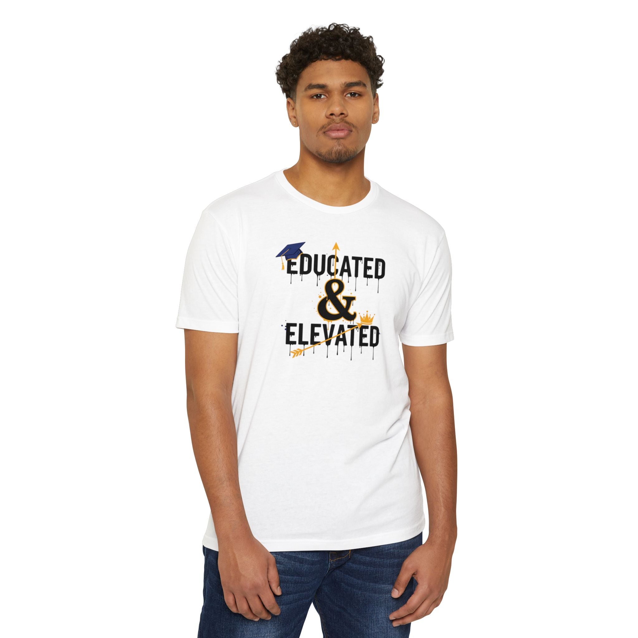 Educated & Elevated Graduation T-Shirt — Achievement Graphic Tee