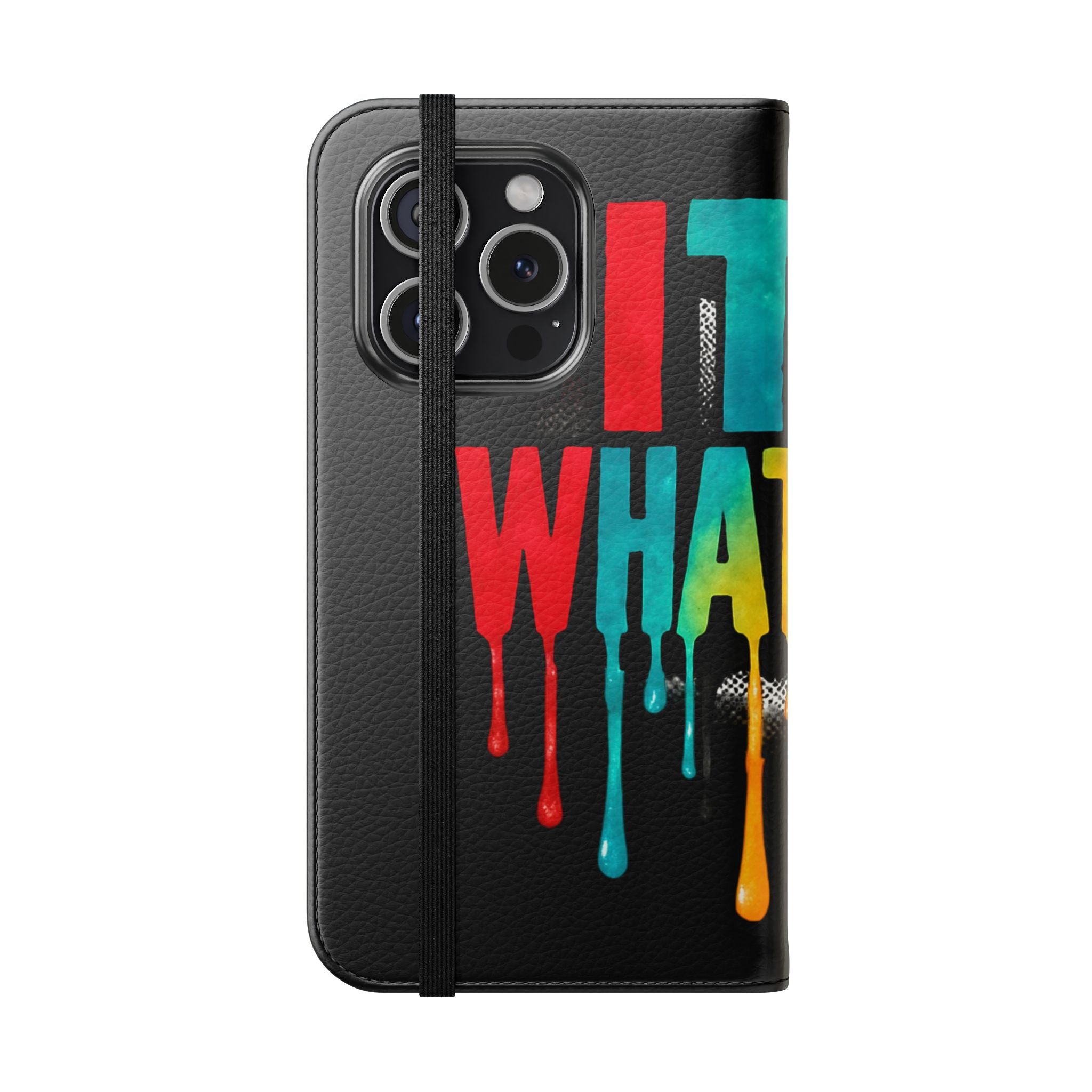 Rainbow Drip Flip Case