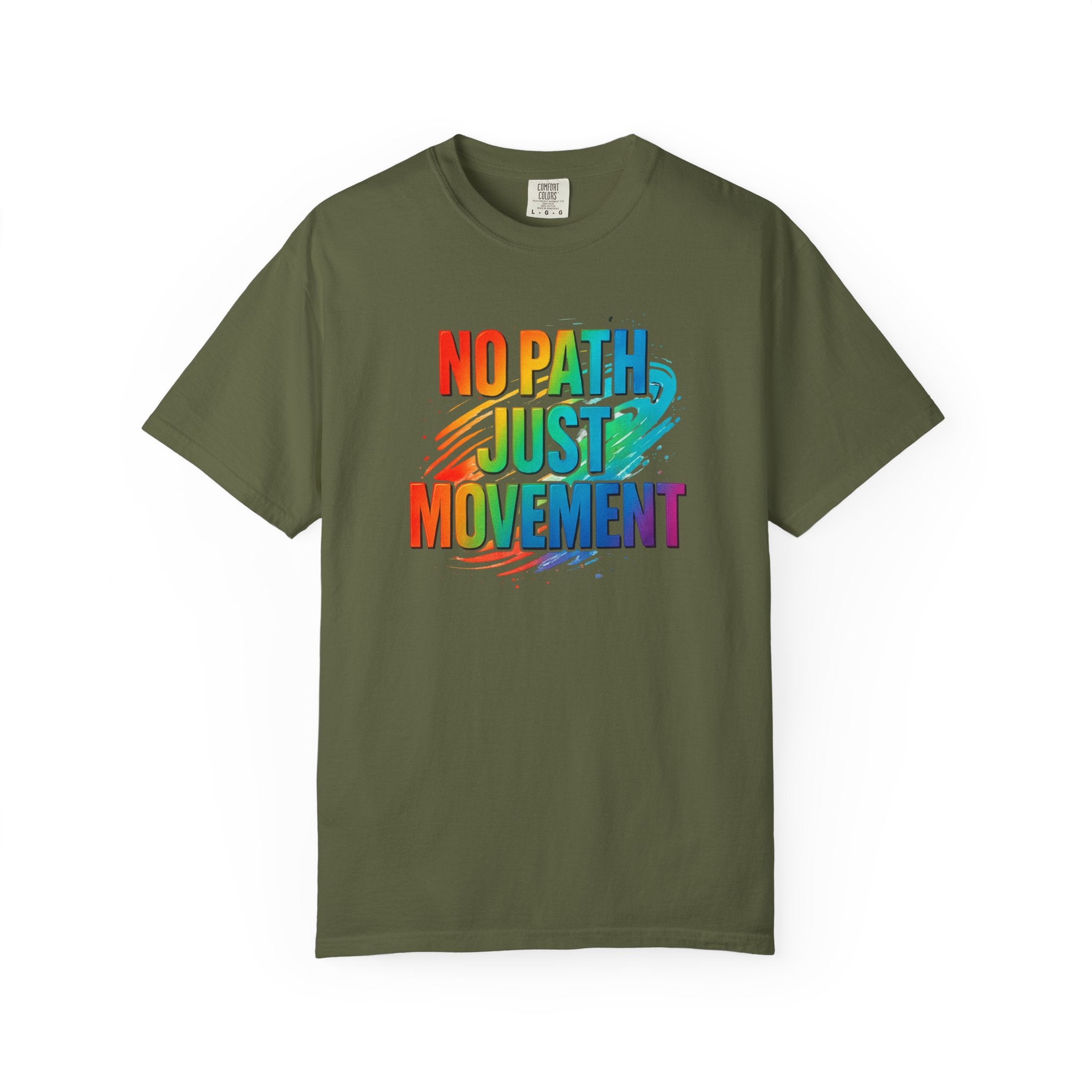 No Path Just Movement Rainbow Graphic T-Shirt