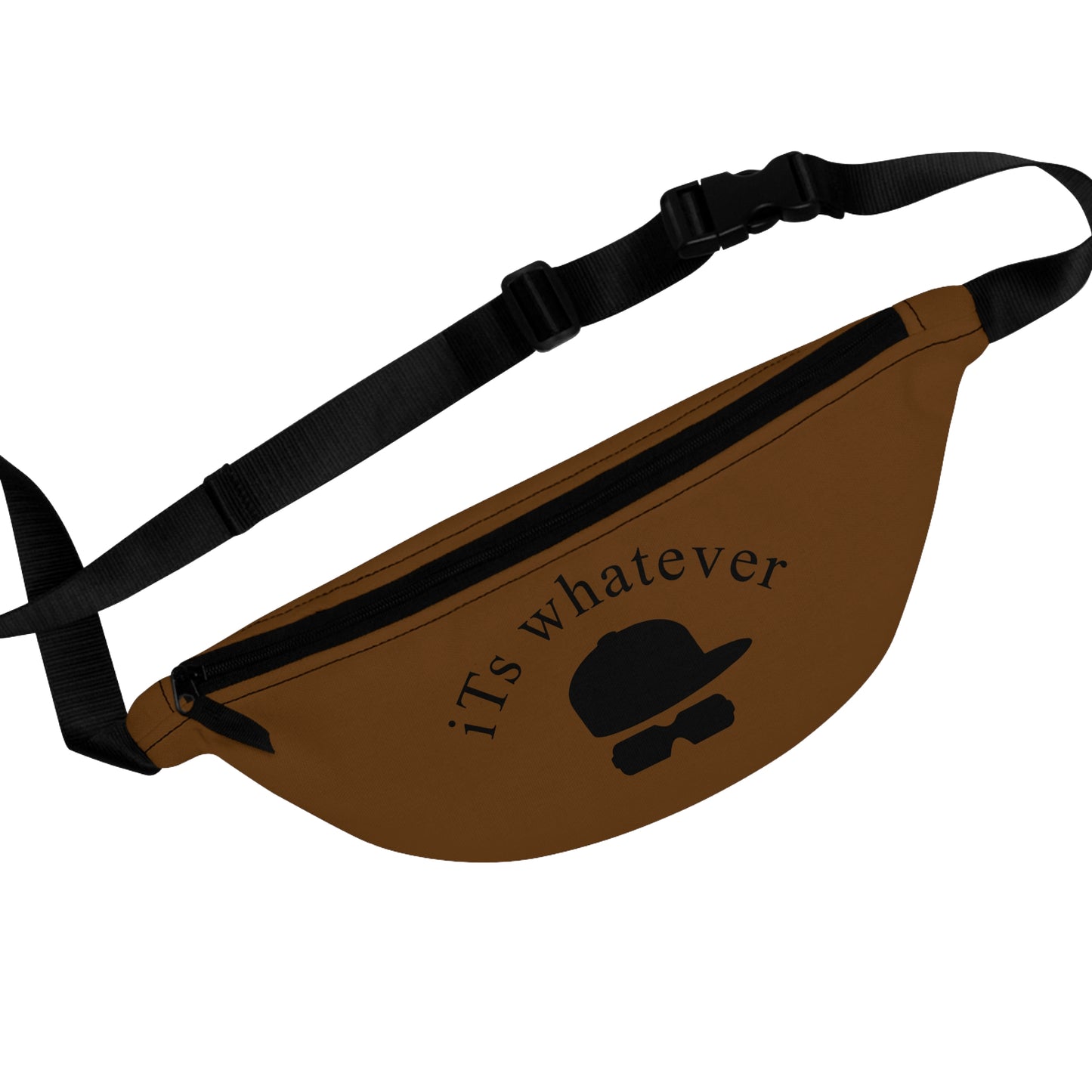 Humorous Brown Fanny Pack - "iTS Whatever" Chic Accessory for Trendsetters