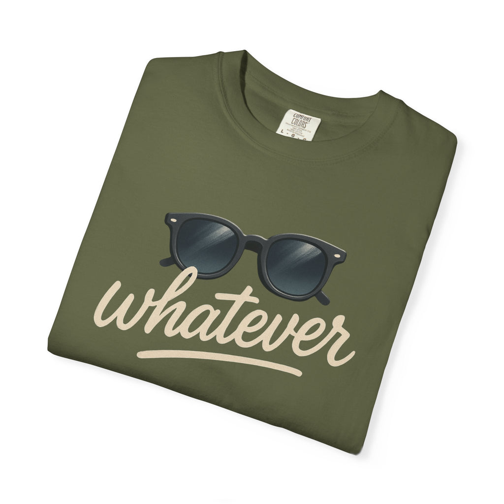 Whatever Sunglasses T-Shirt — Casual Graphic Tee with 'Whatever' Script