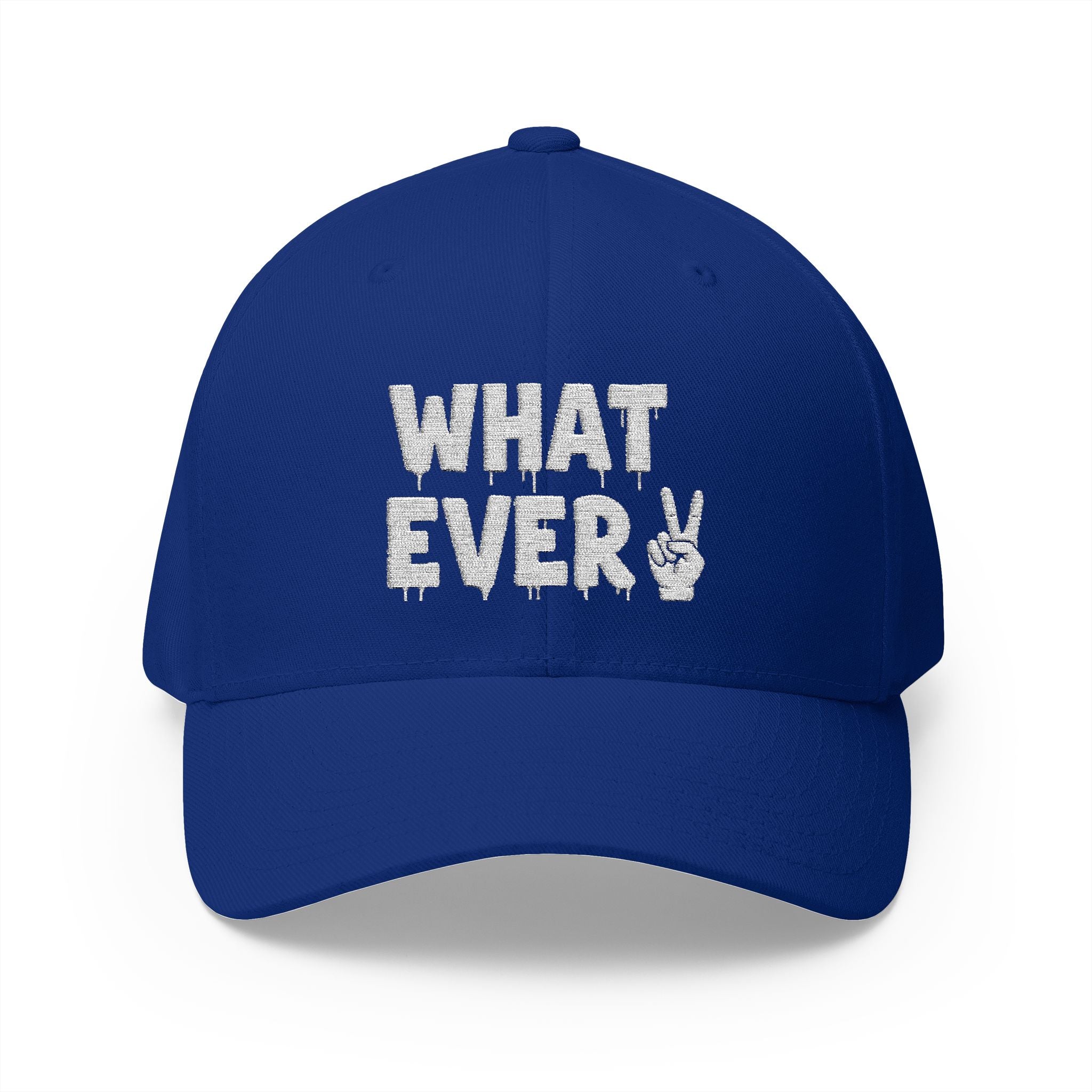 IT'S WHATEVER Embroidered Closed-Back Cap