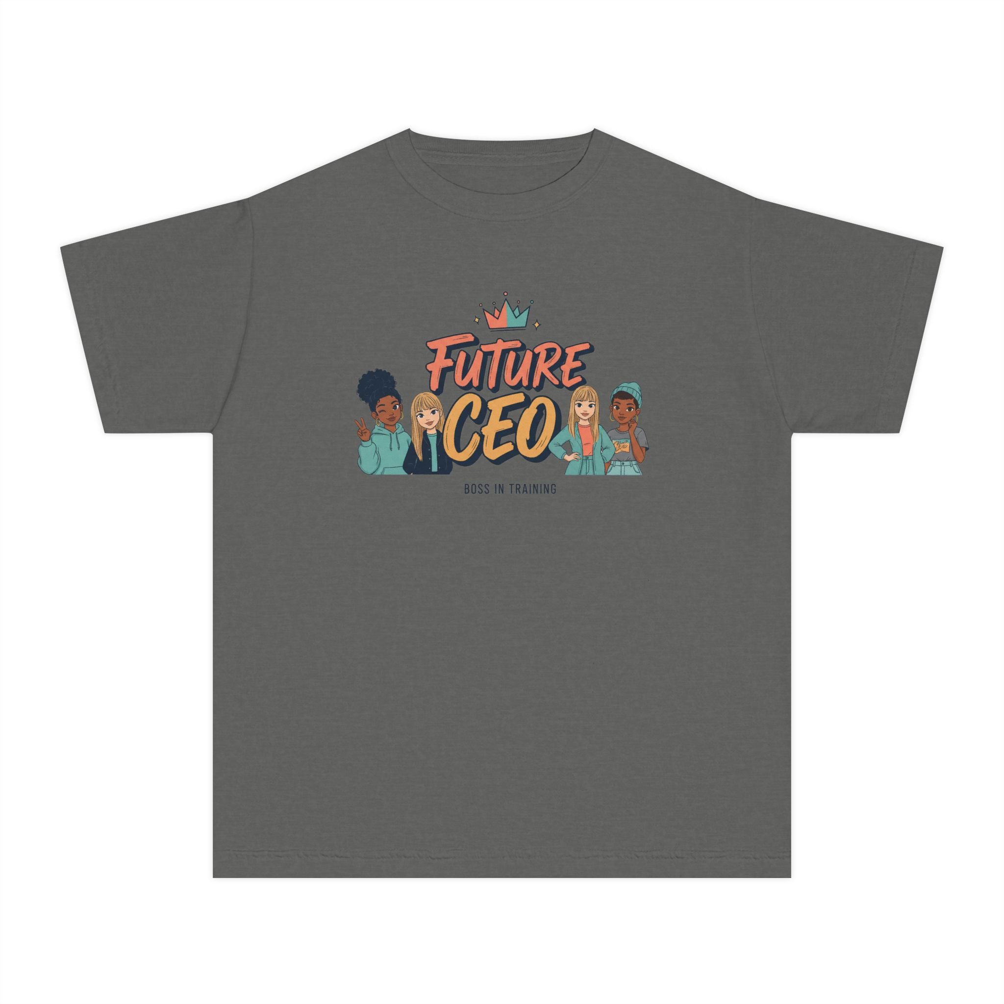 Youth Tee – “Future CEO” Kids Shirt with Diverse Leaders Graphic