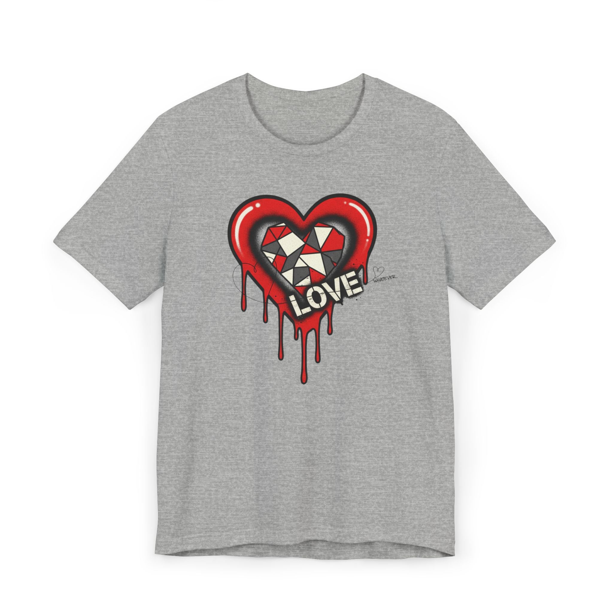 Dripping Heart "LOVE" Graphic T-Shirt — Edgy Valentine Streetwear
